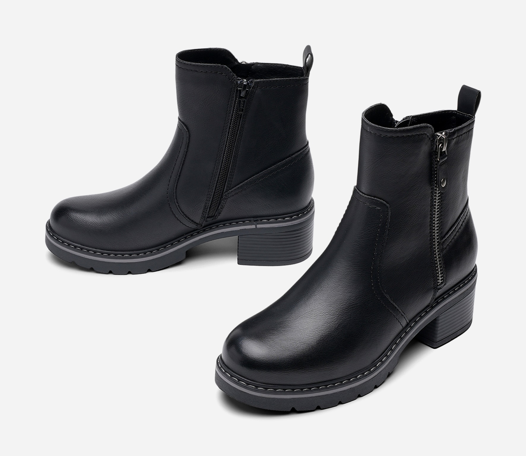 SO ALL, Boots med dragkedja Svarta