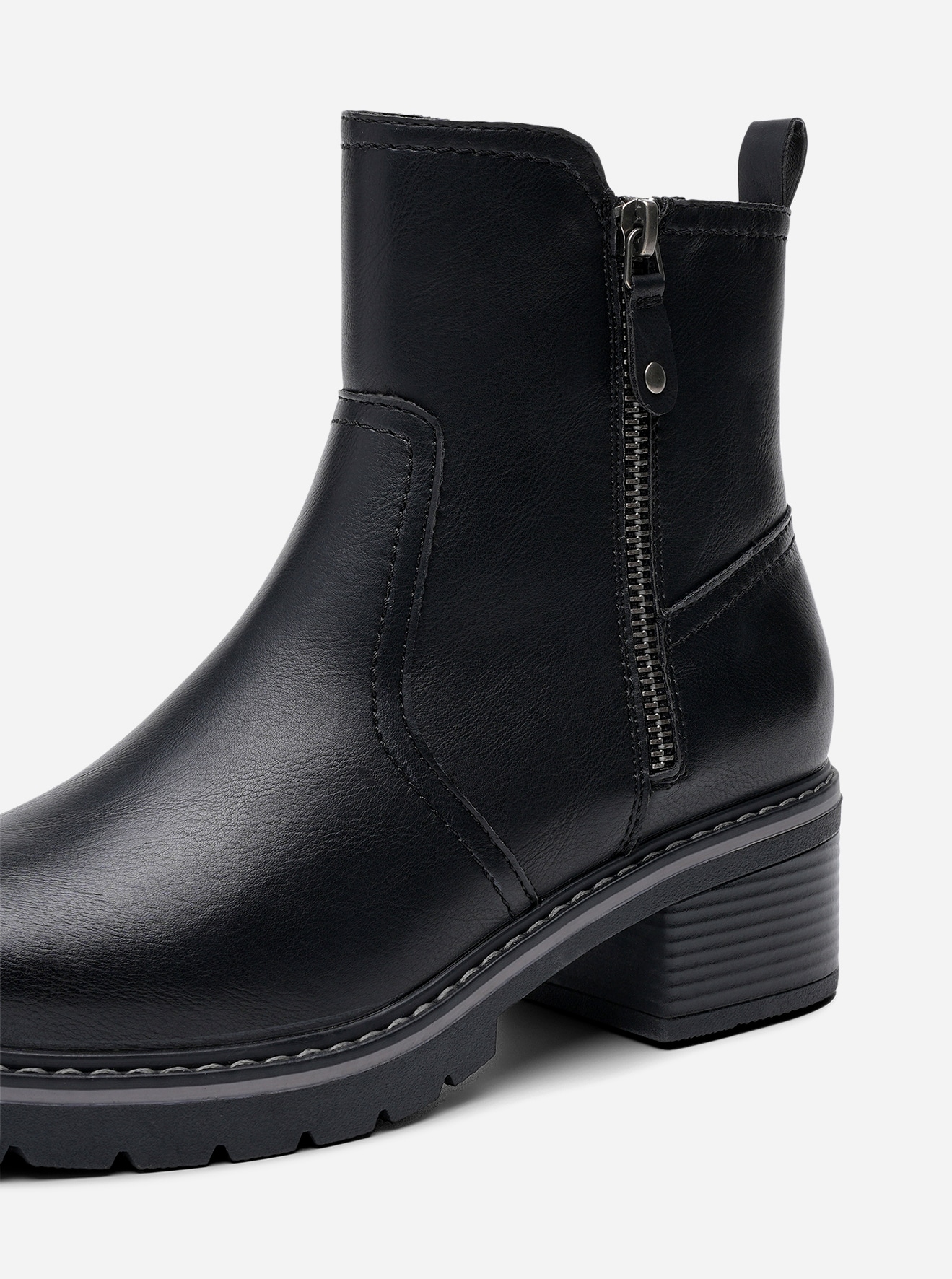 SO ALL, Boots med dragkedja Svarta