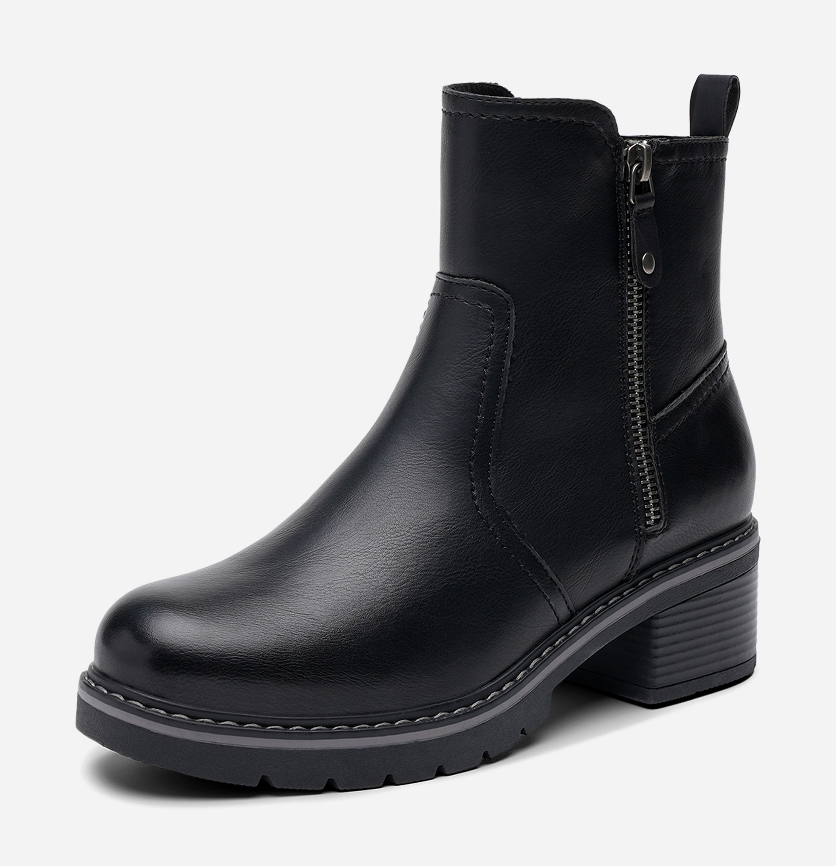 SO ALL, Boots med dragkedja Svarta
