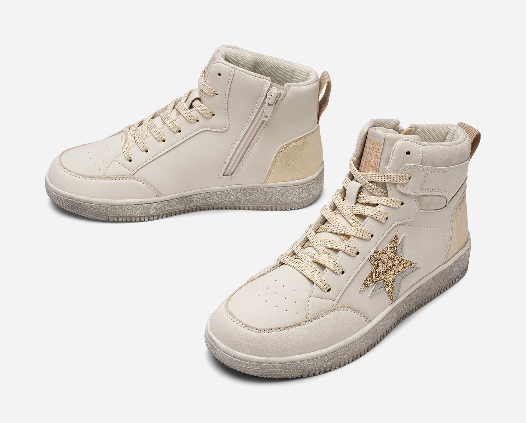 DINSKO, Höga sneakers med dragkedja Vita
