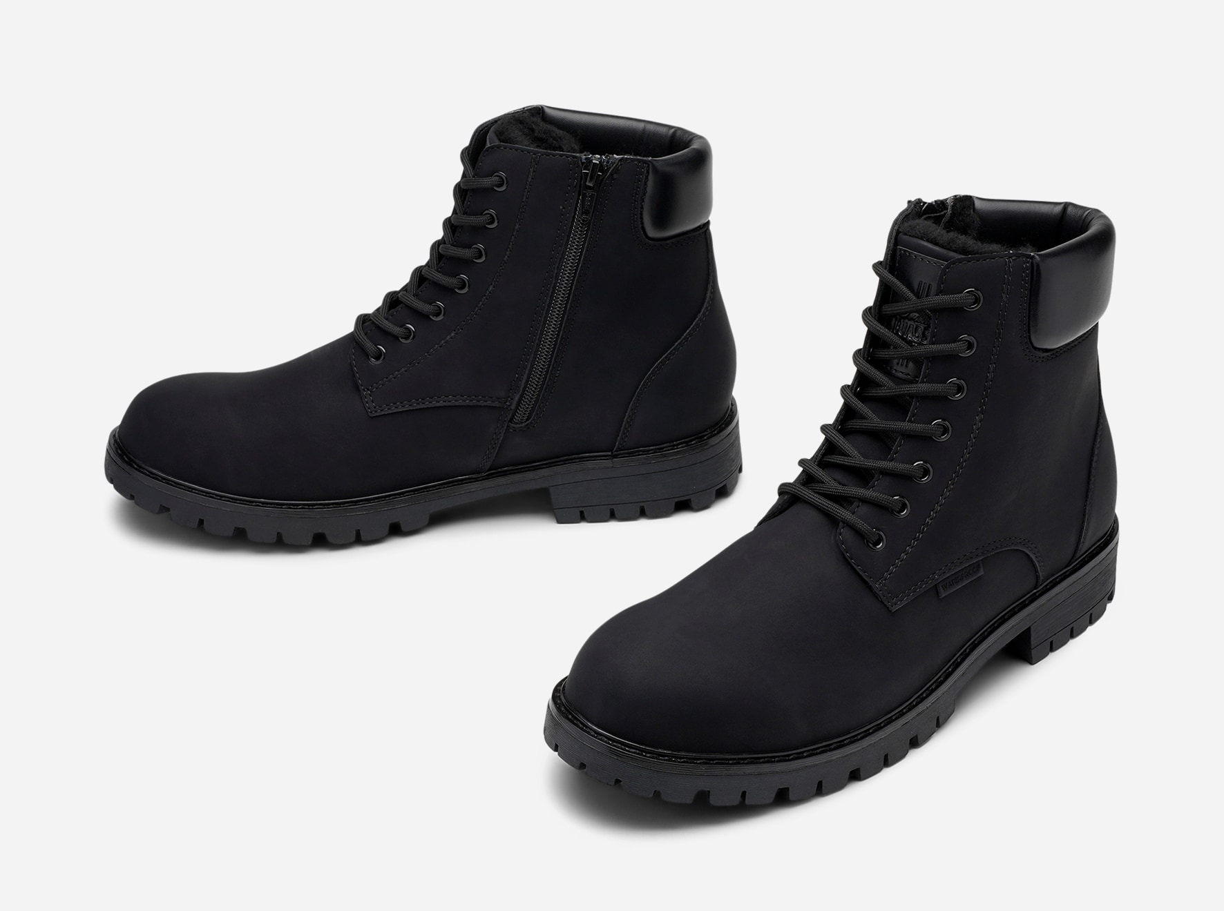 IGUASSU, Varmfodrade kängor med dragkedja Svarta