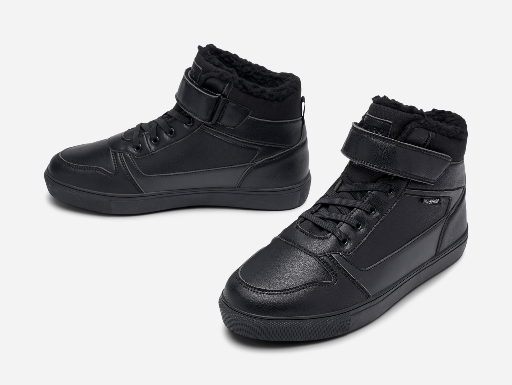 LINEAR, Varmfodrade höga sneakers waterproof Svarta