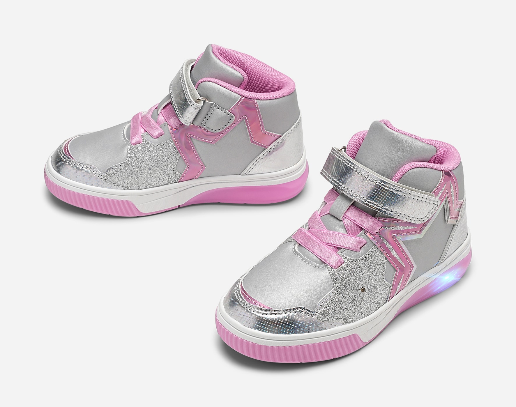 DINSKO, Blinkande höga sneakers Metallfärgade