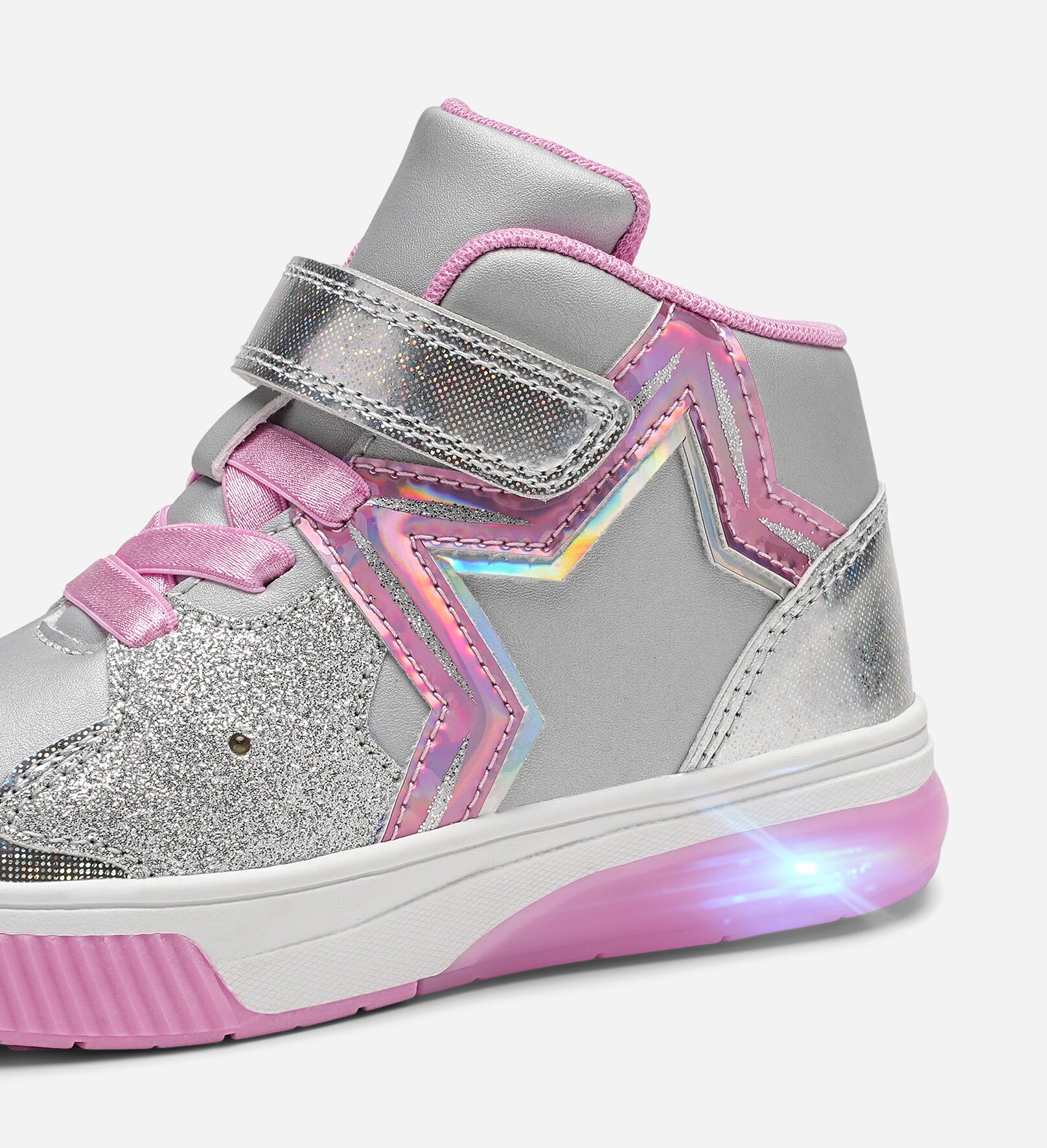 DINSKO, Blinkande höga sneakers Metallfärgade