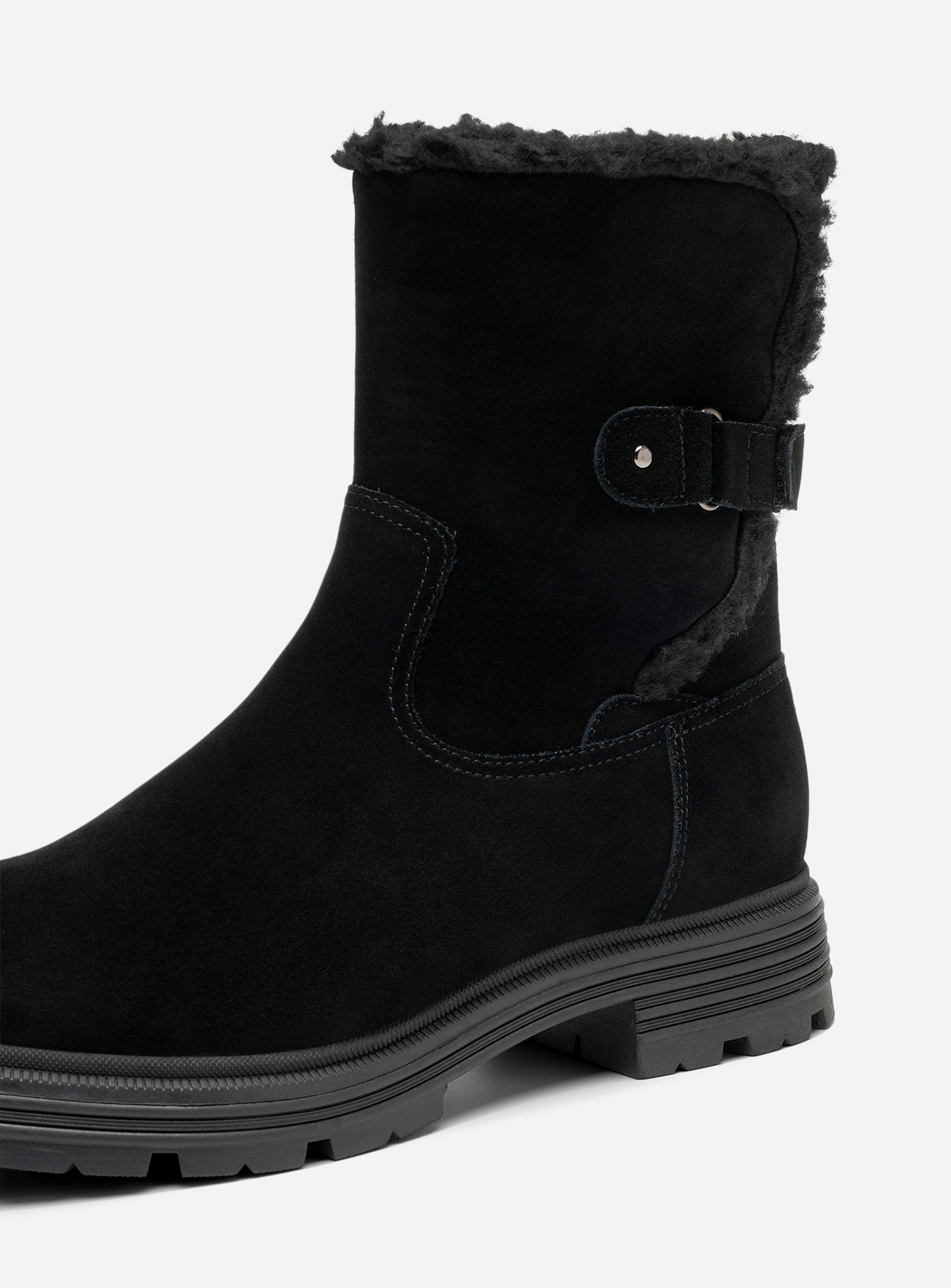 PACE, Varmfodrade boots med spänne Svarta