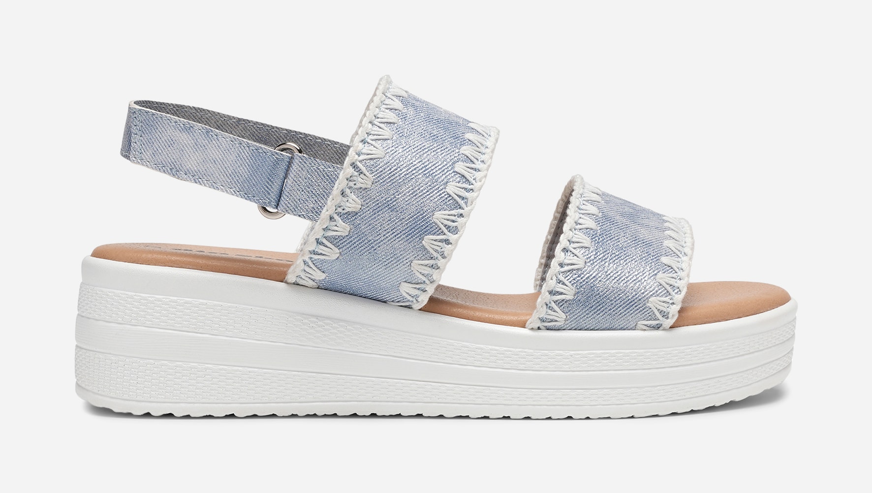 DINSKO, Sandaler med remmar Blåa