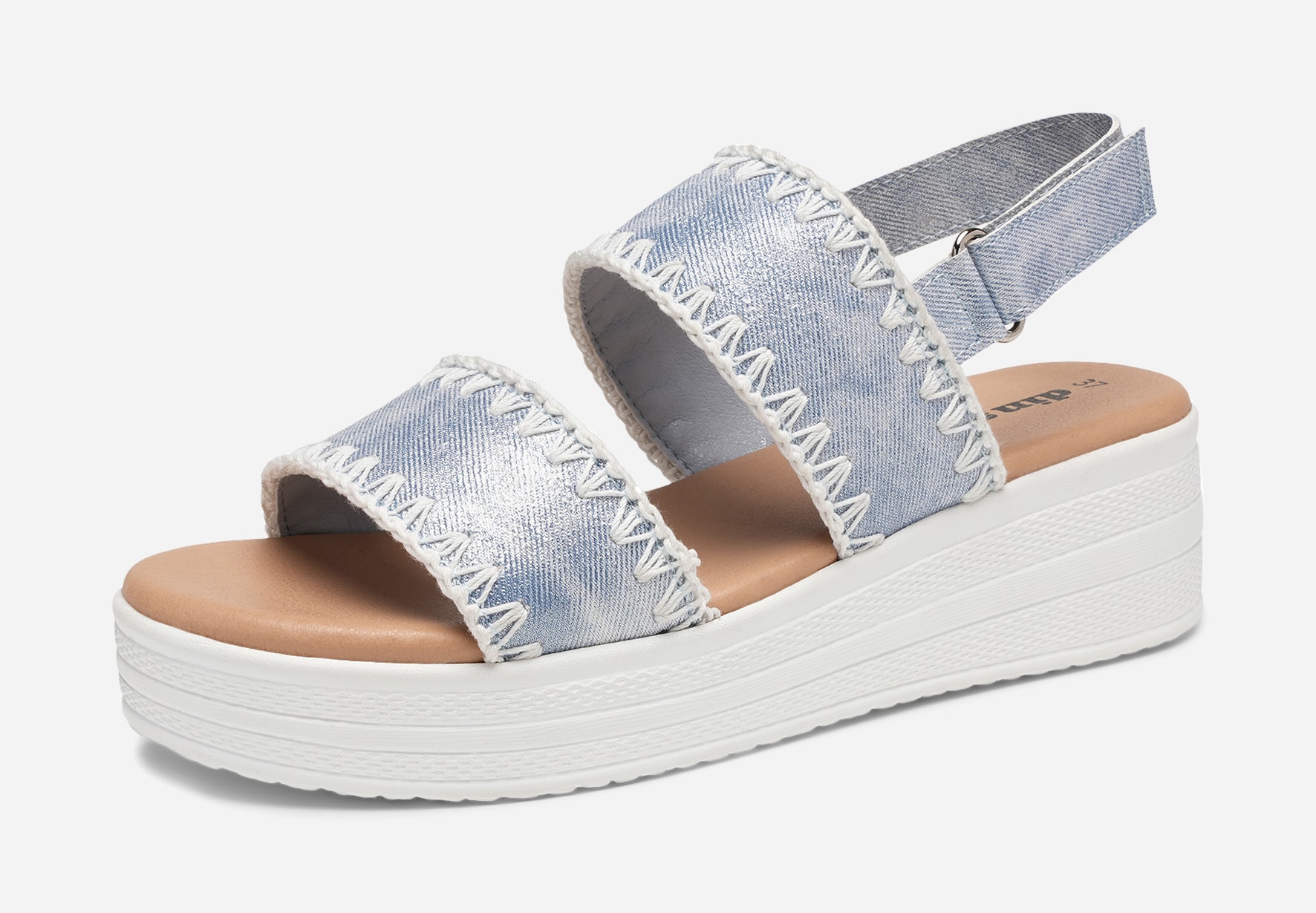 DINSKO, Sandaler med remmar Blåa