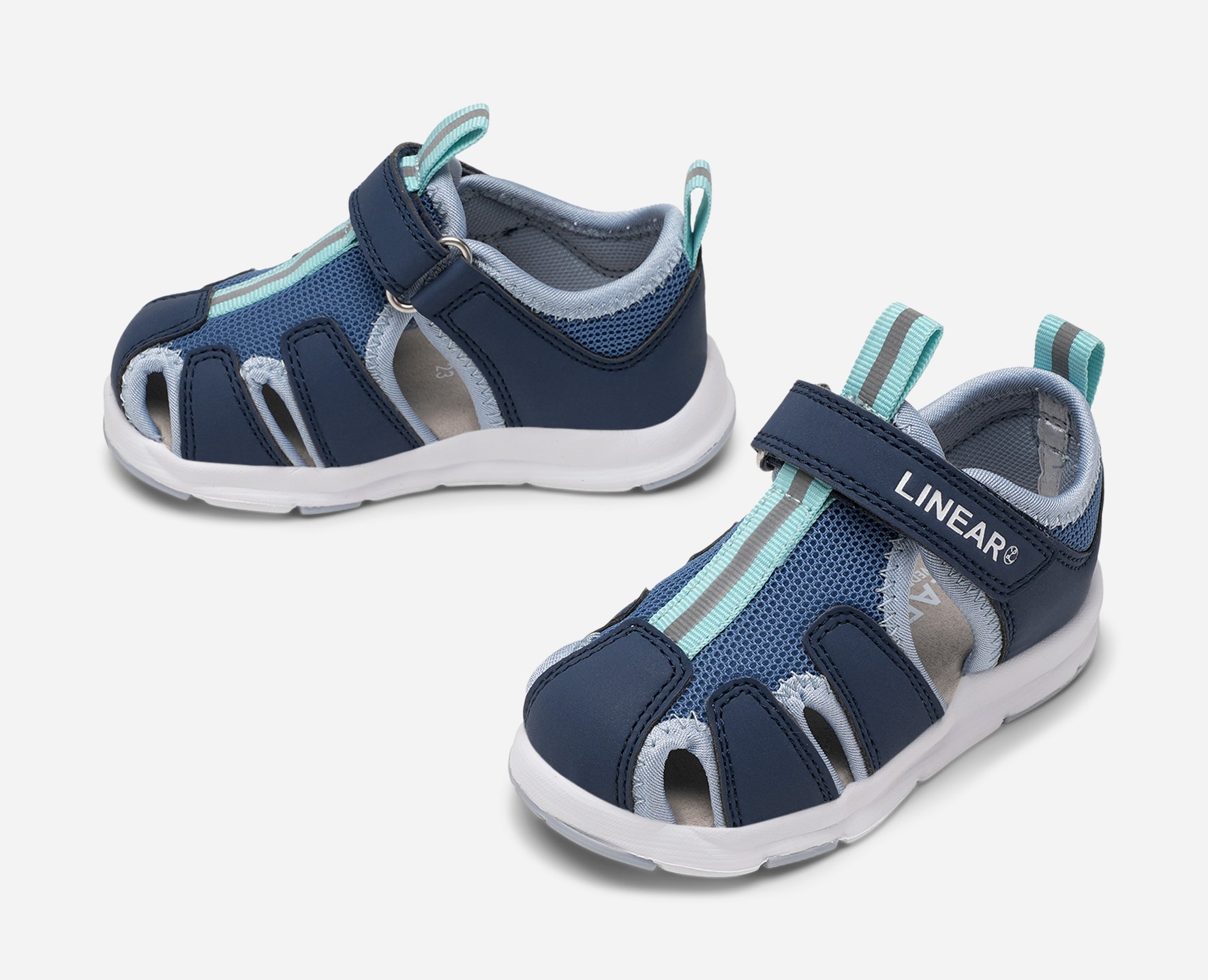 LINEAR, Sandal med täckt tå Flerfärgade