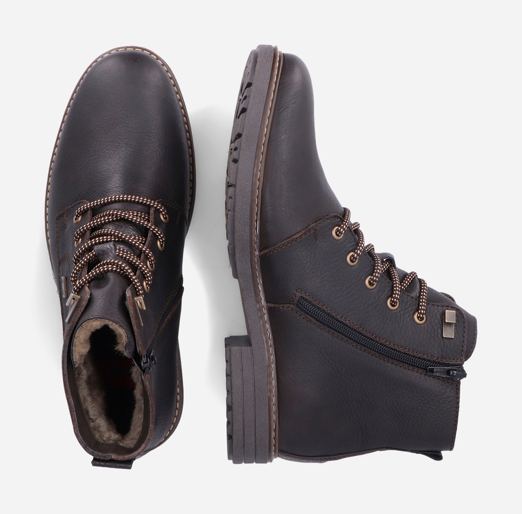 RIEKER, Varmfodrade kängor Bruna