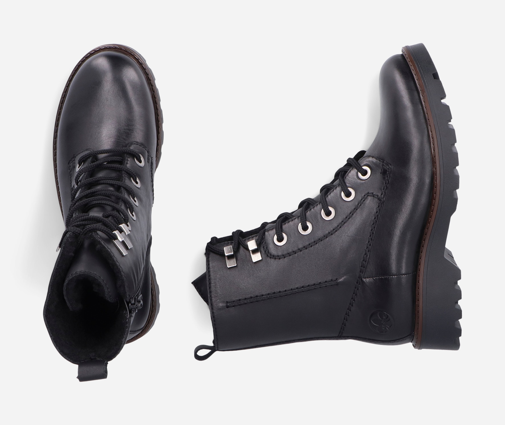 RIEKER, Varmfodrade kängor Svarta