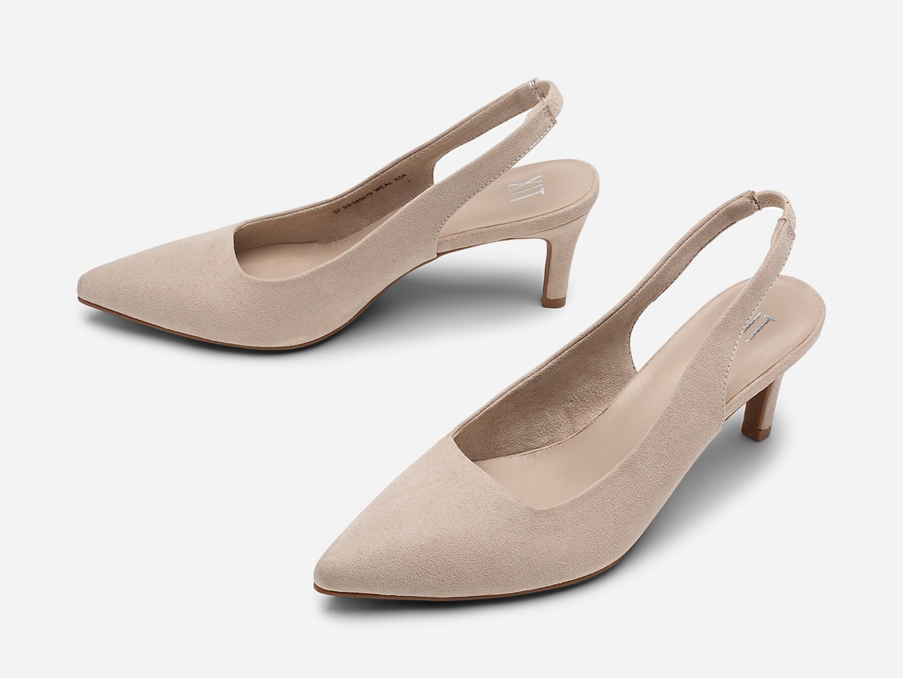 XIT, Pumps med slingback Beigea
