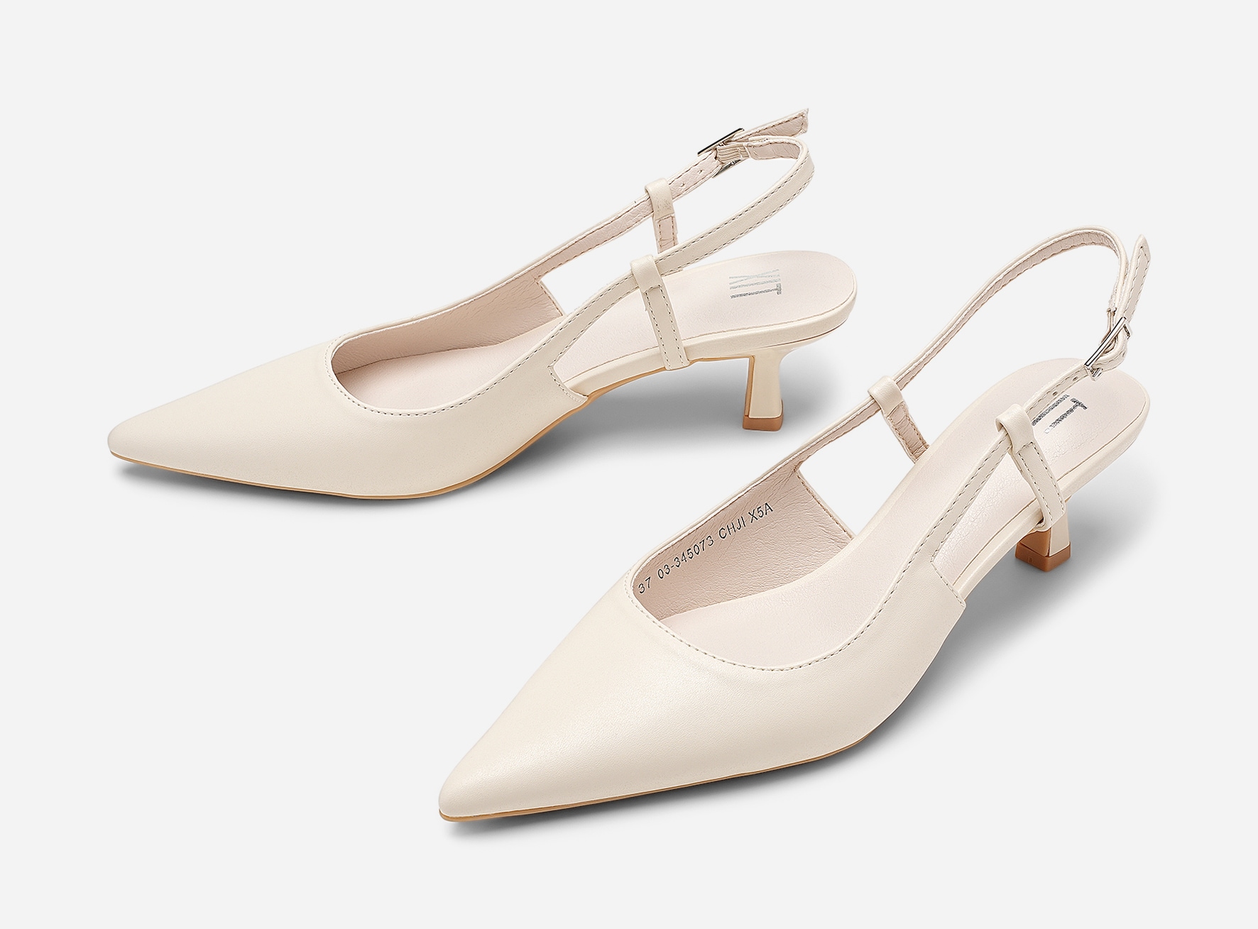 XIT, Pumps med slingback Beigea