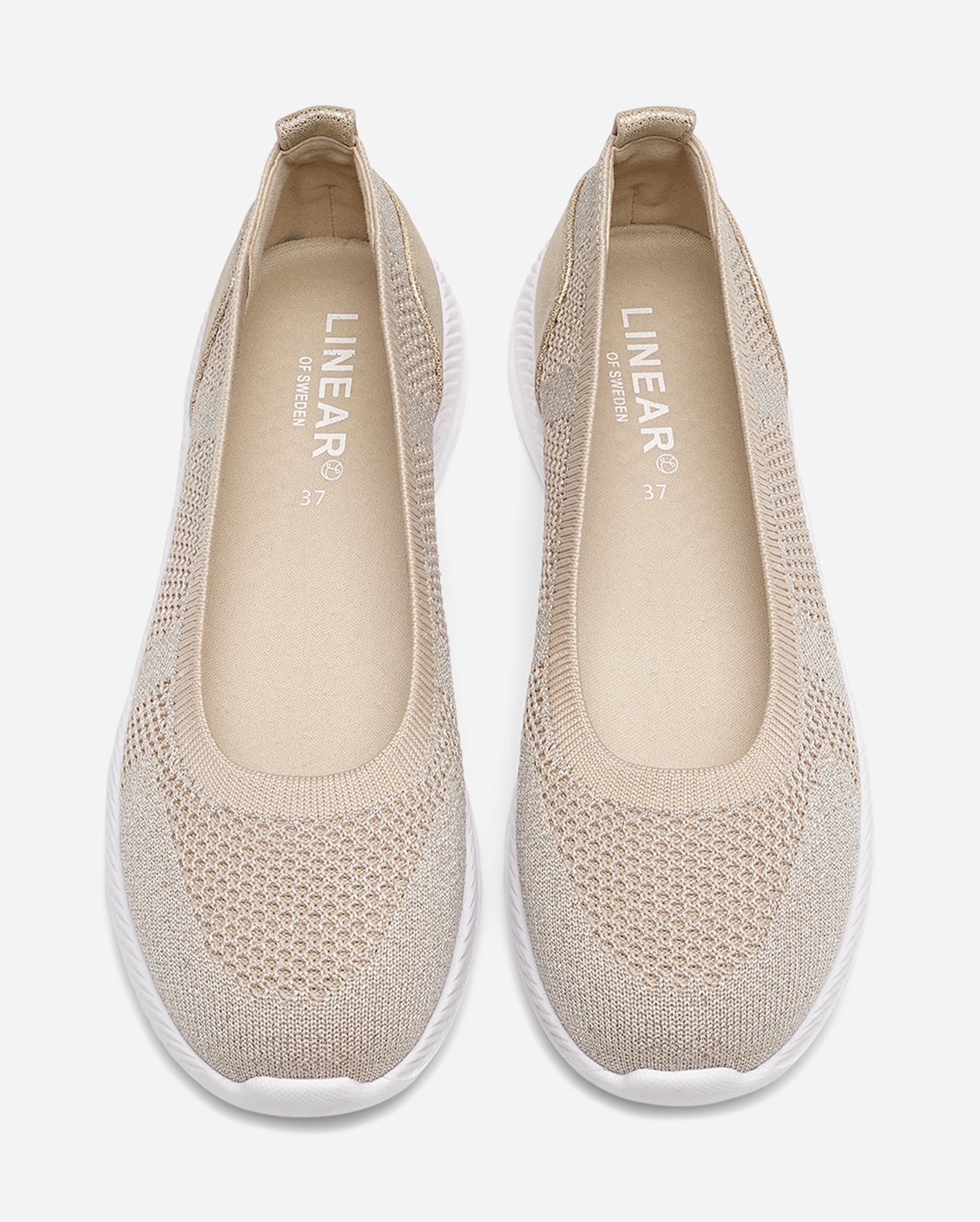 LINEAR, Ballerinaskor Beigea