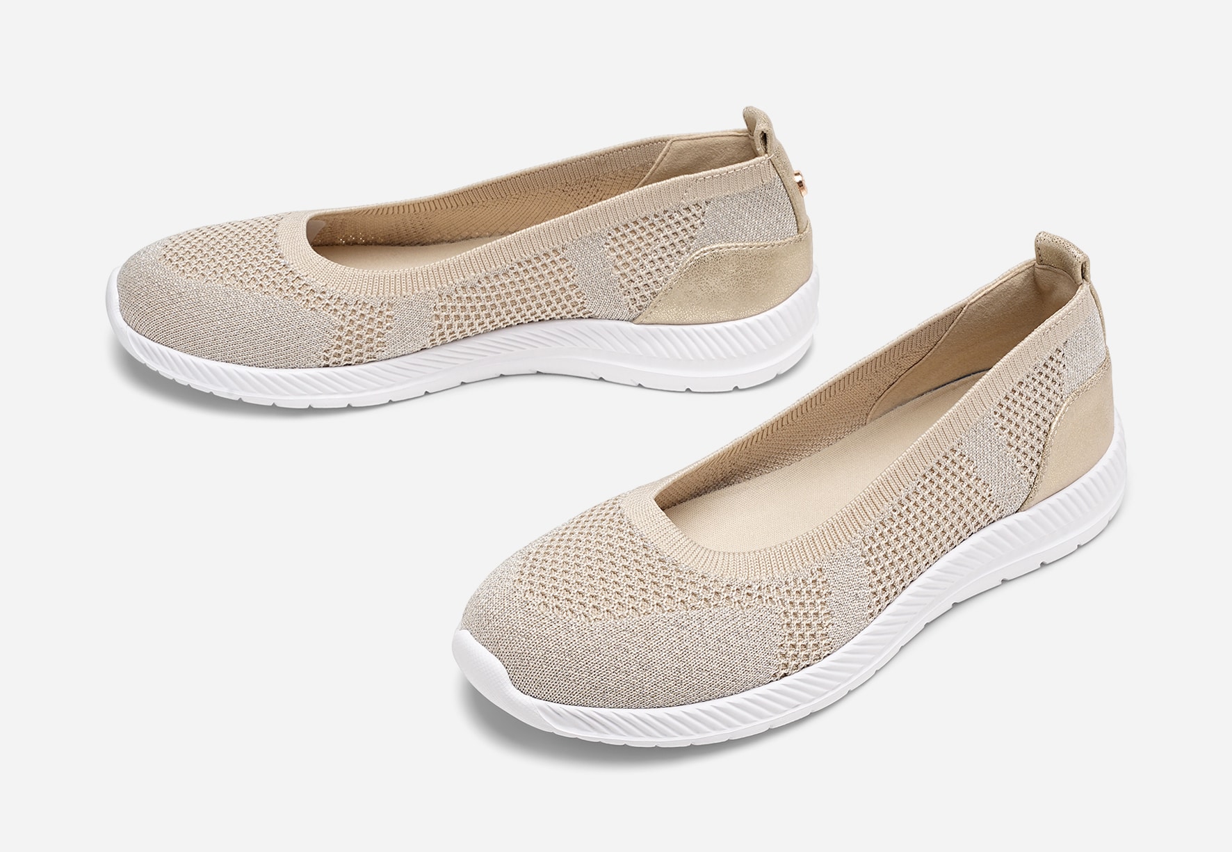 LINEAR, Ballerinaskor Beigea