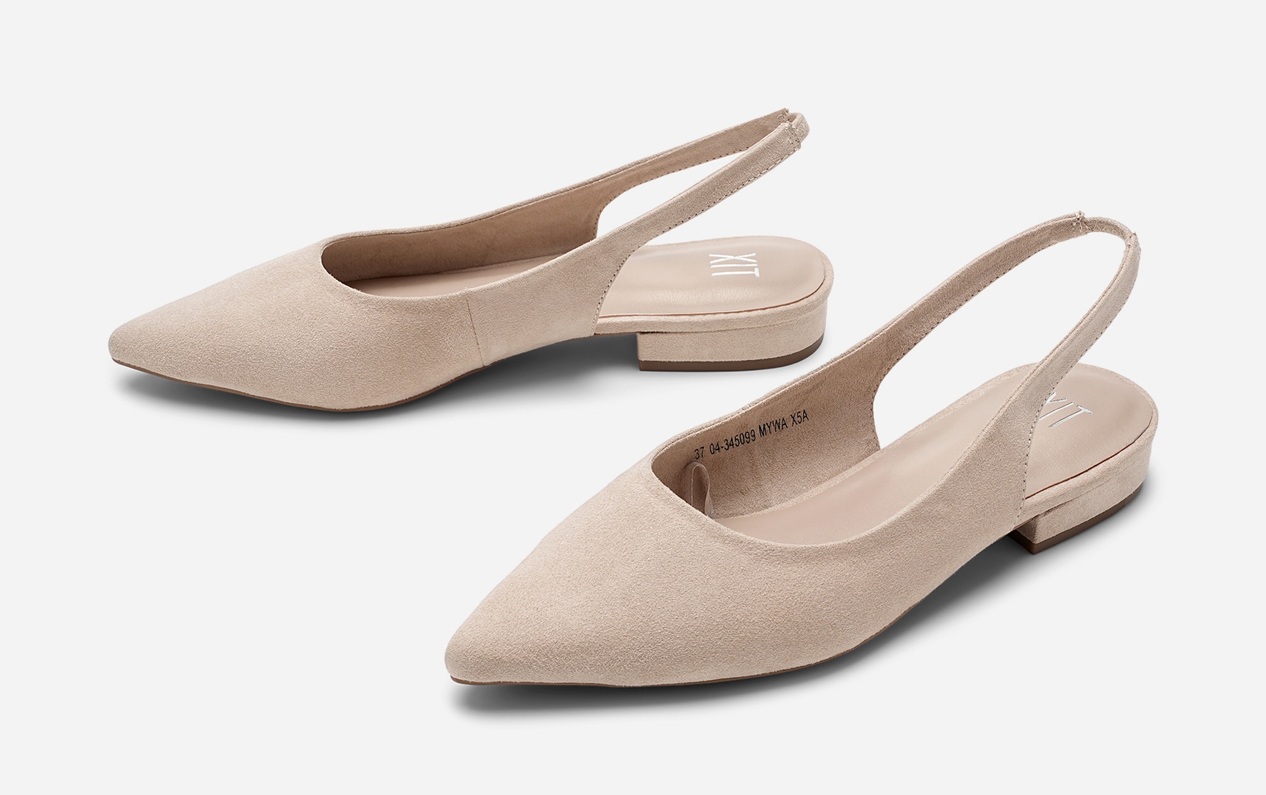 XIT, Ballerinaskor med slingback Beigea