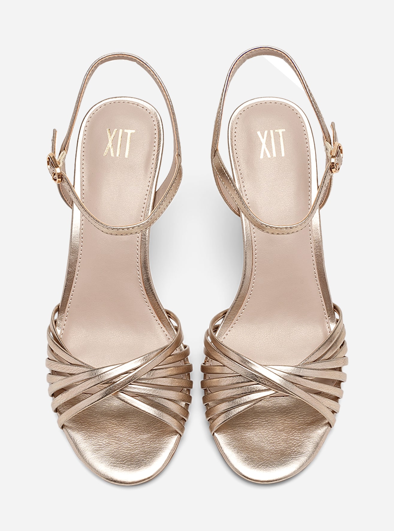 XIT, Sandaletter med remmar Metallfärgade