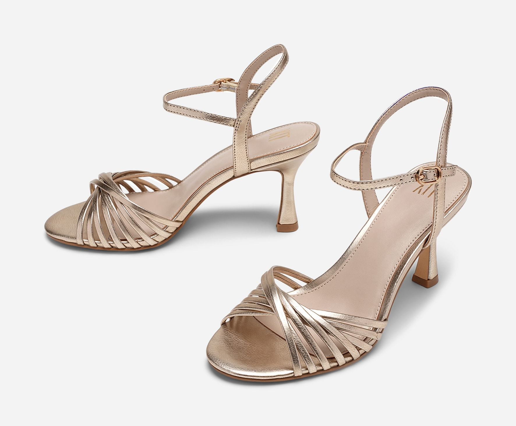 XIT, Sandaletter med remmar Metallfärgade