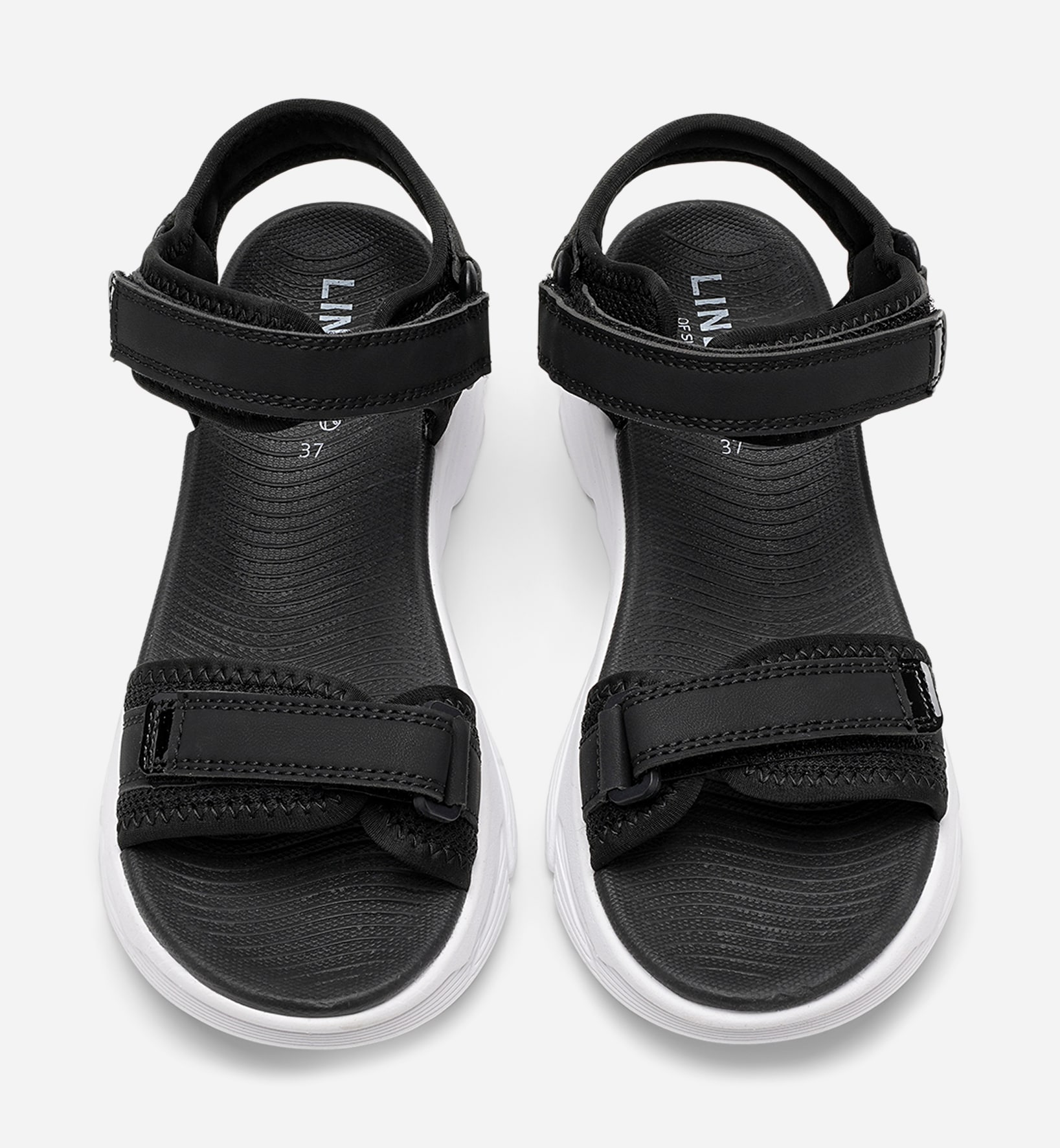 LINEAR, Sandaler med remmar Svarta