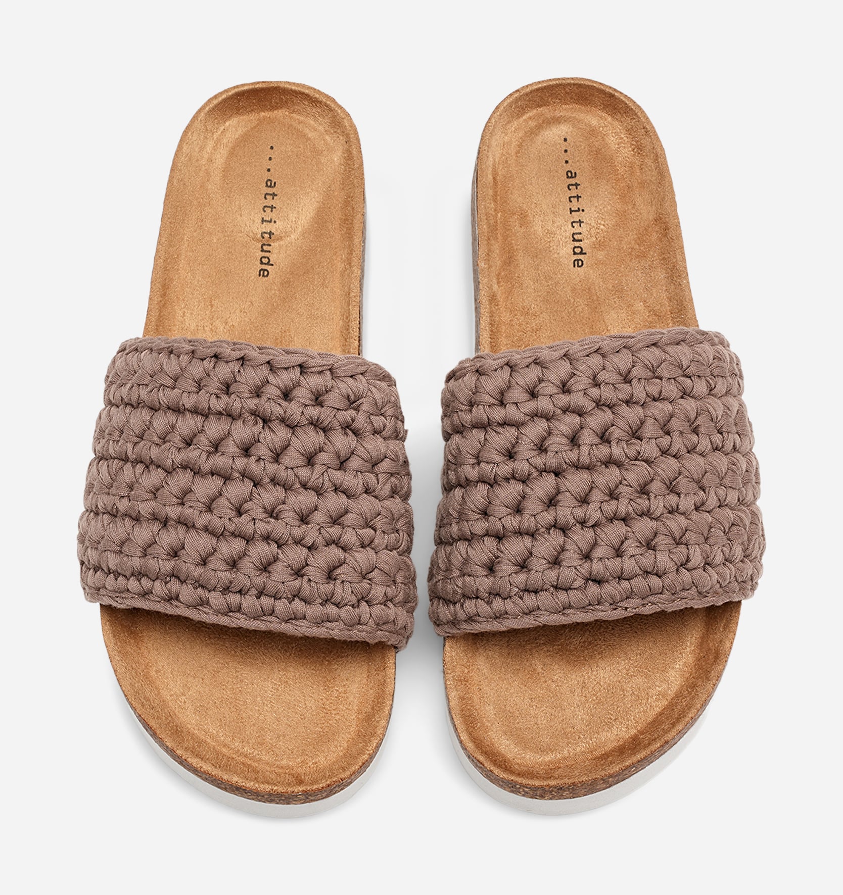ATTITUDE, Sandaler med platåsula Bruna