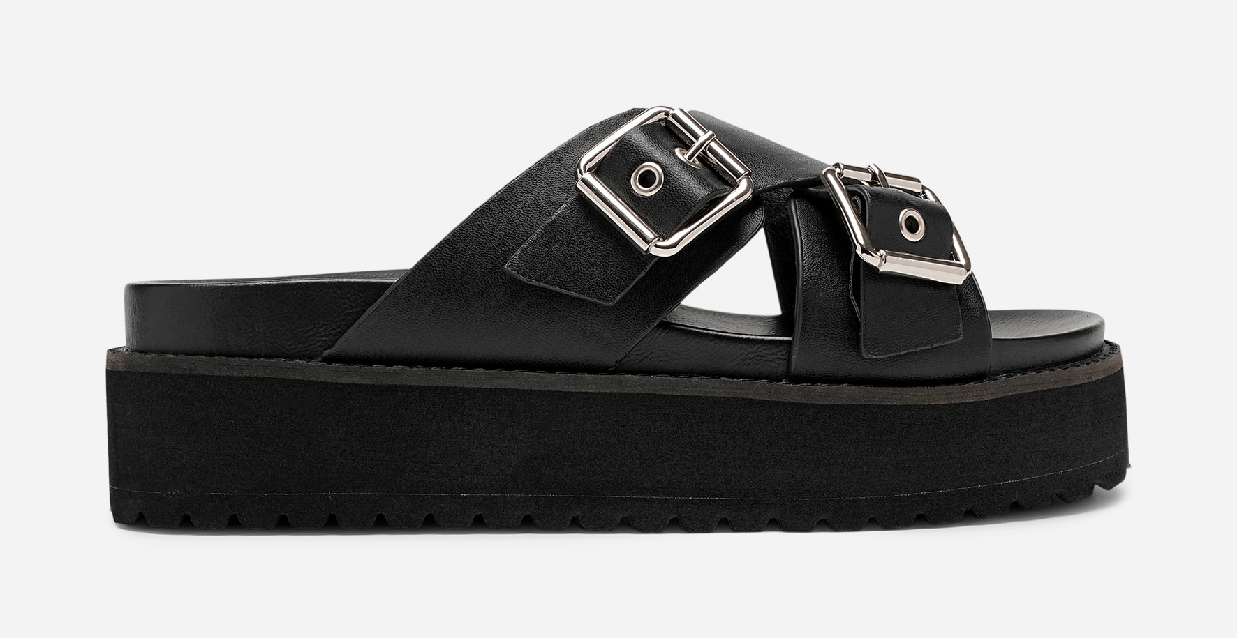 ATTITUDE, Sandaler med platåsula Svarta