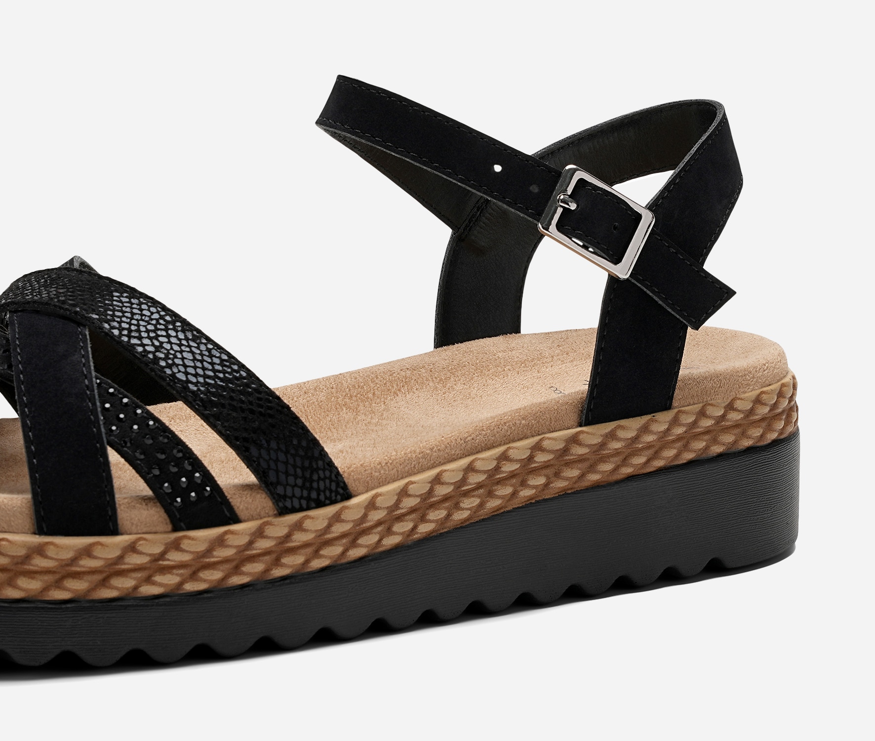 SO ALL, Sandaler med remmar Svarta