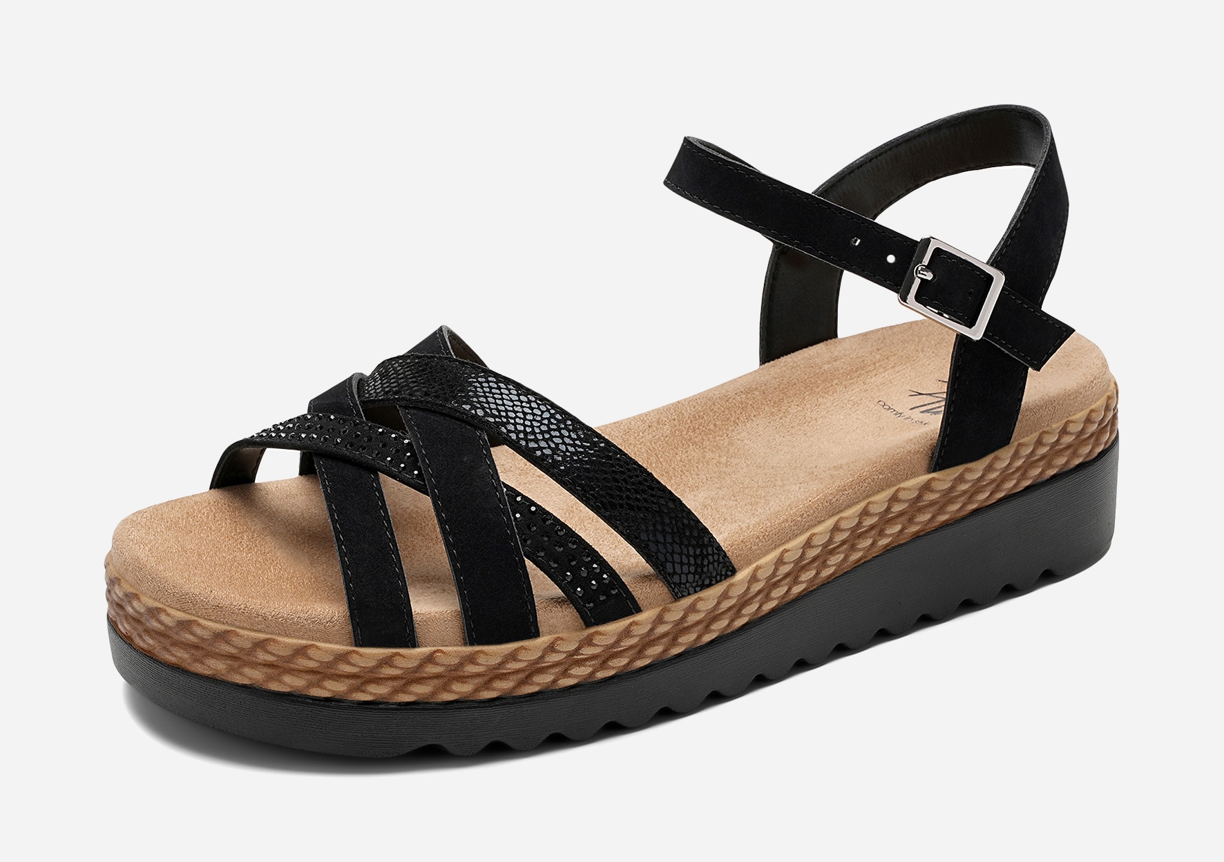 SO ALL, Sandaler med remmar Svarta