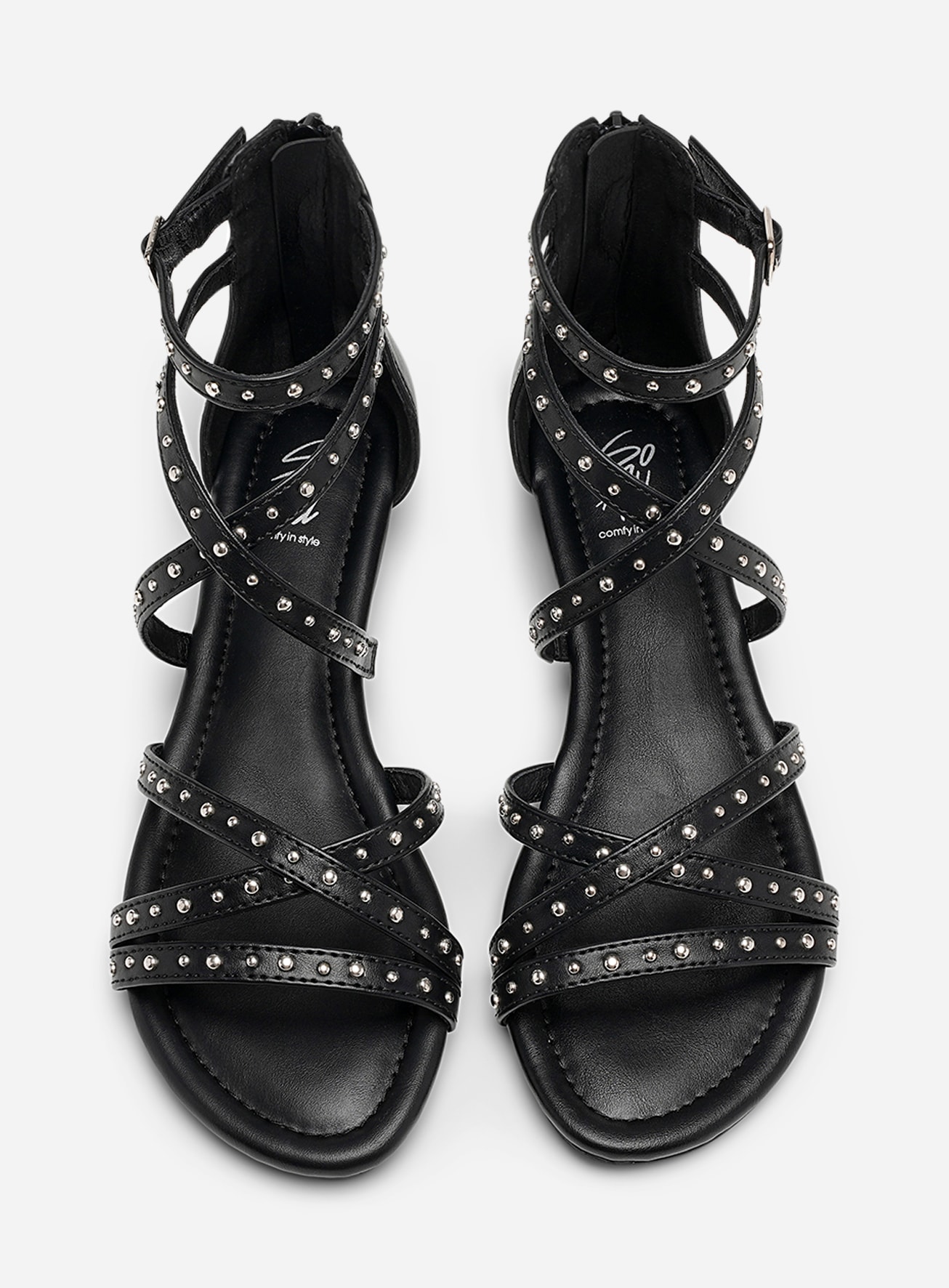 SO ALL, Sandaler med remmar Svarta