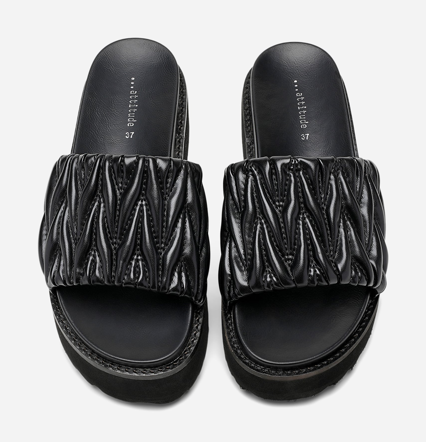 ATTITUDE, Sandaler med platåsula Svarta