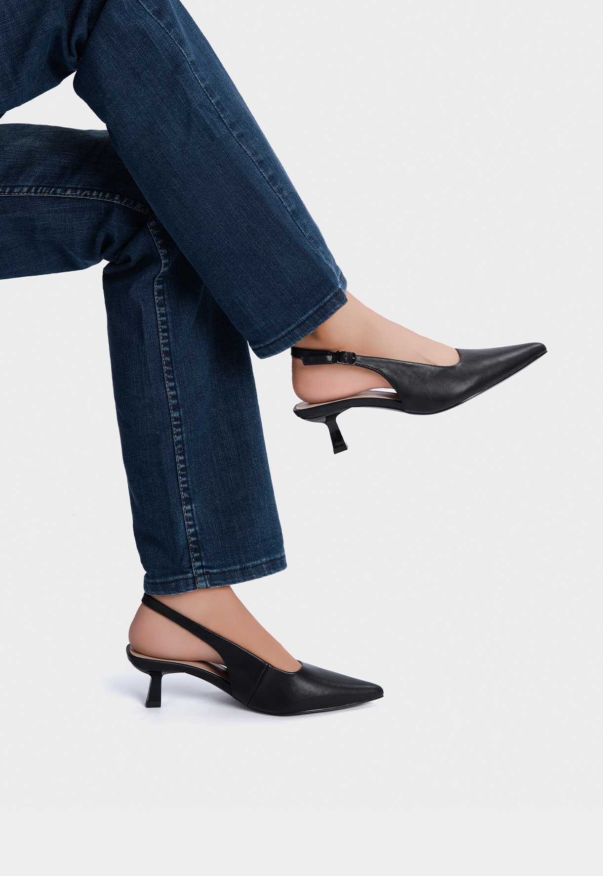 PACE, Pumps med slingback Svarta
