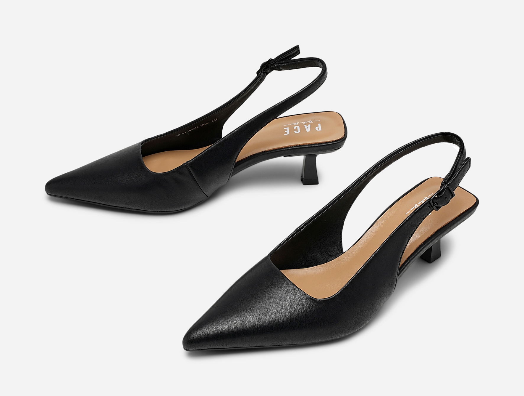 PACE, Pumps med slingback Svarta