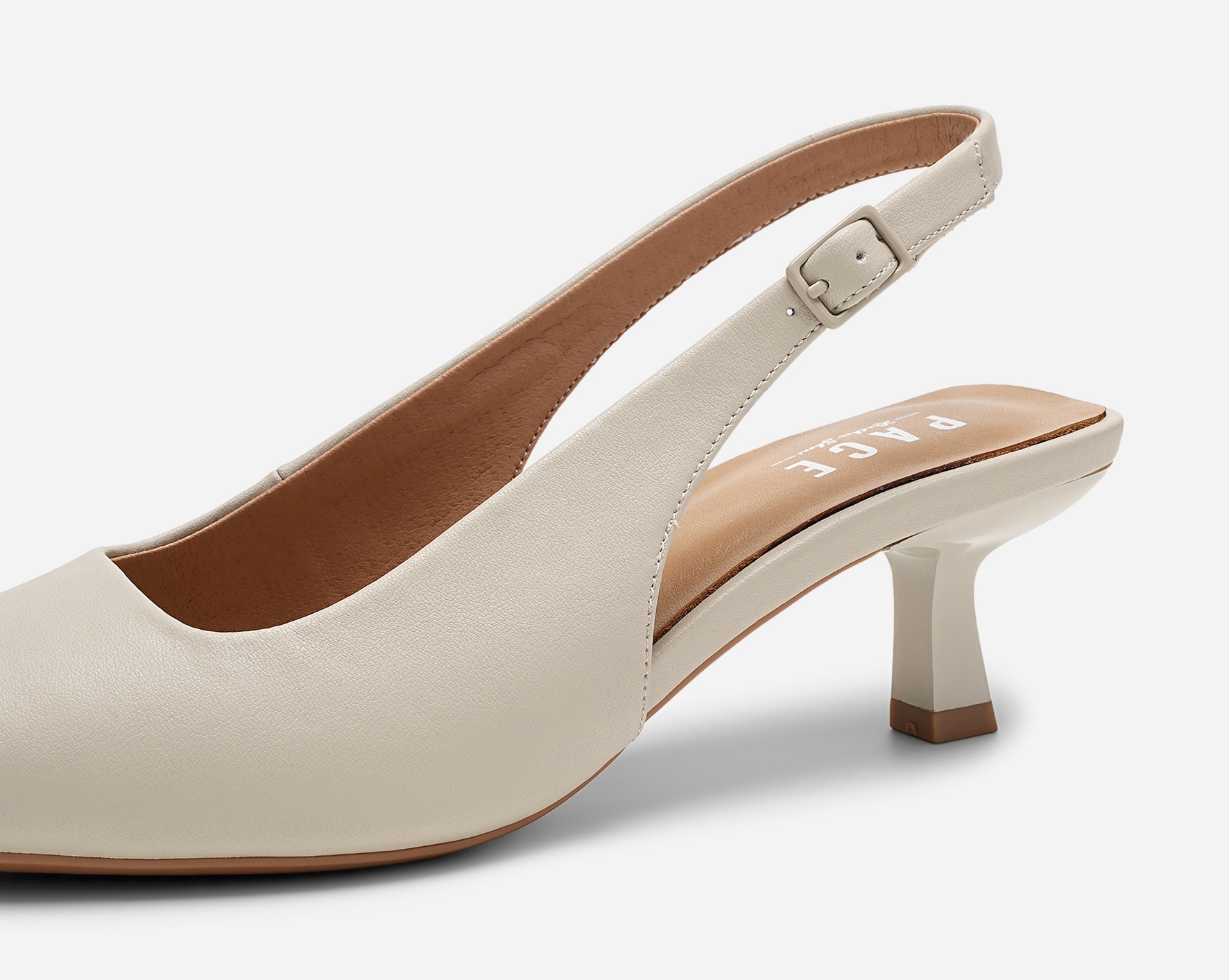 PACE, Pumps med slingback Beigea