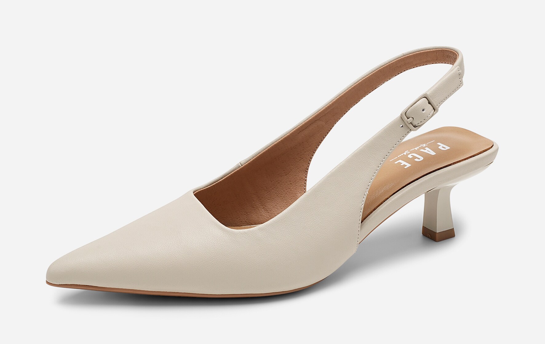PACE, Pumps med slingback Beigea