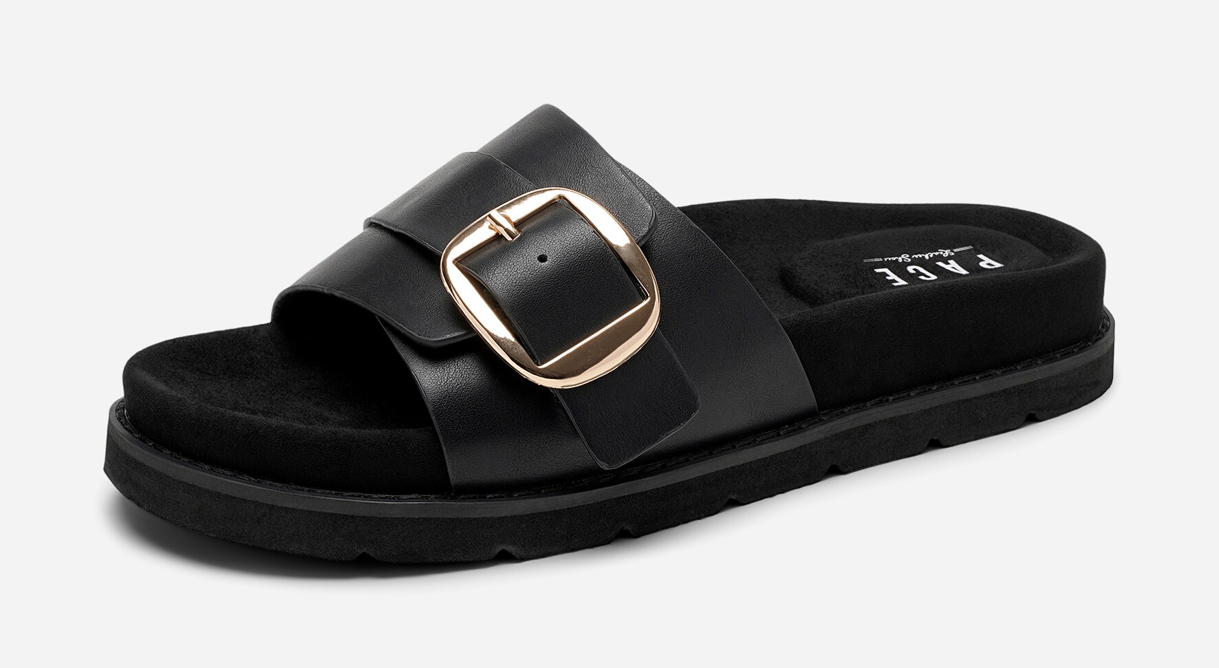 PACE, Sandaler med spänne Svarta