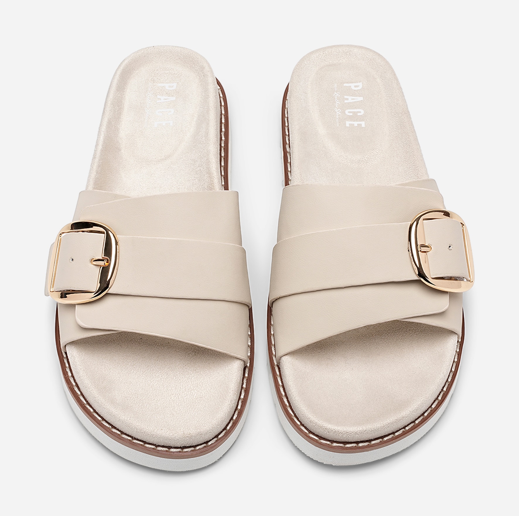 PACE, Sandaler med spänne Beigea