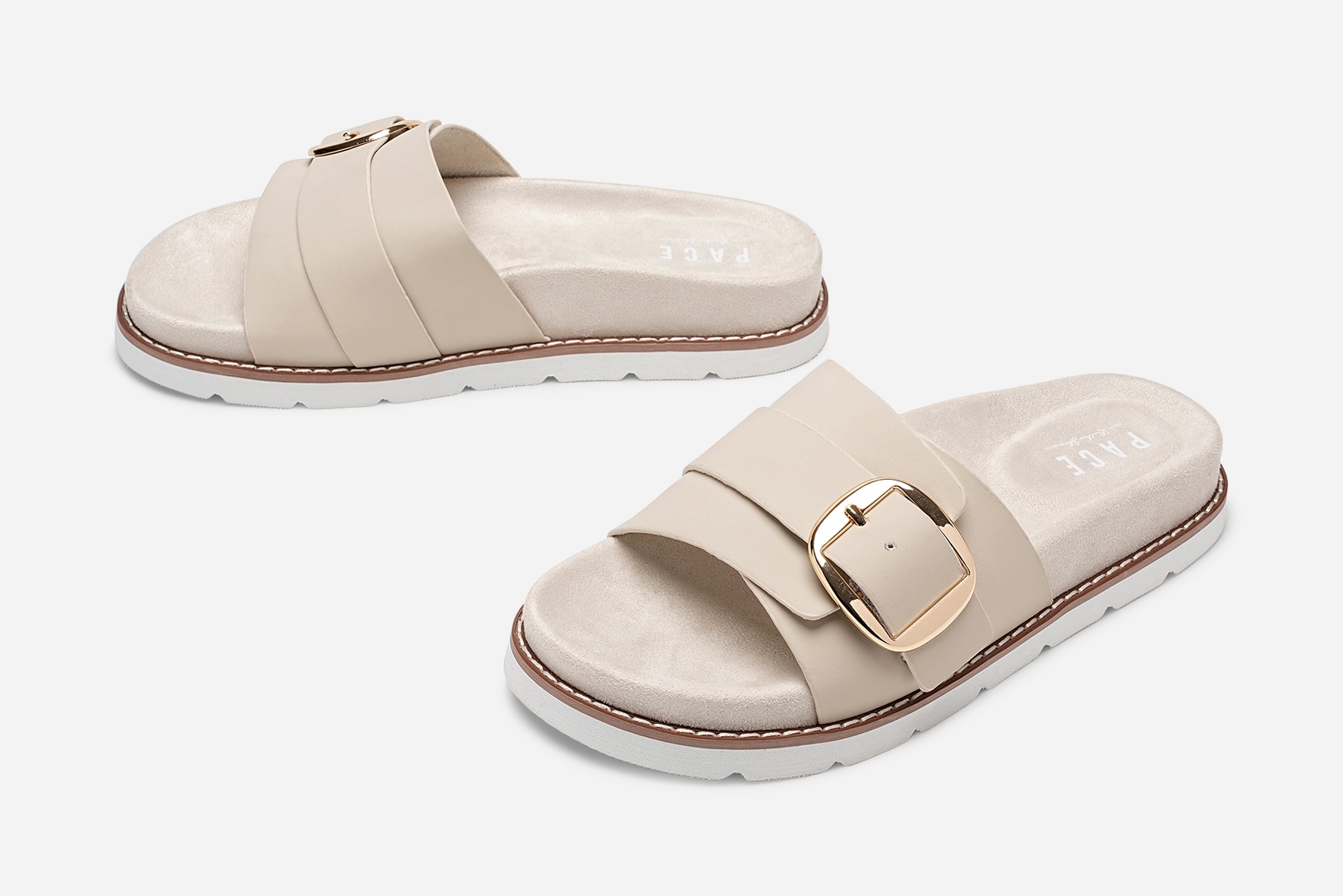 PACE, Sandaler med spänne Beigea