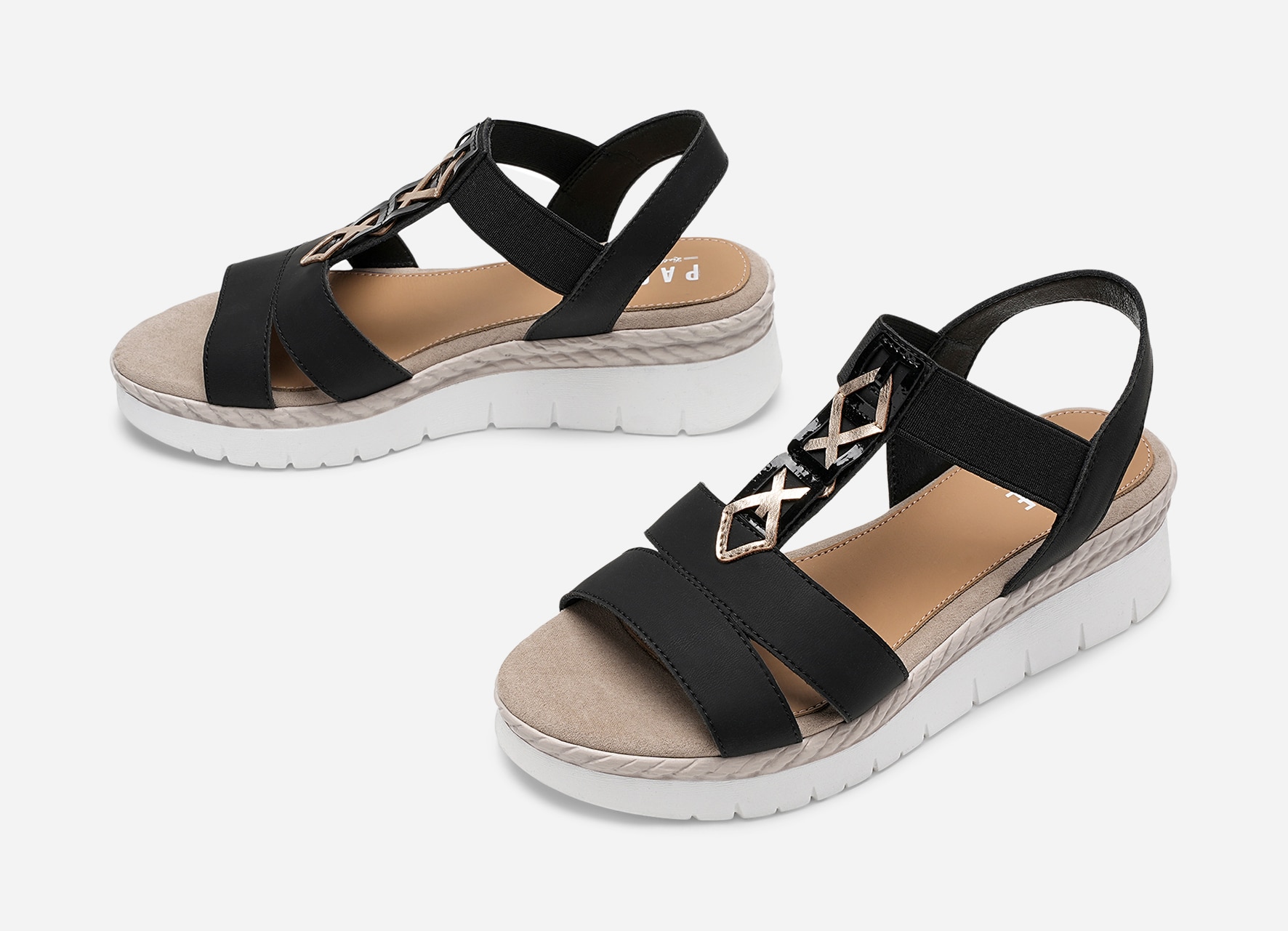 PACE, Sandaler med remmar Svarta