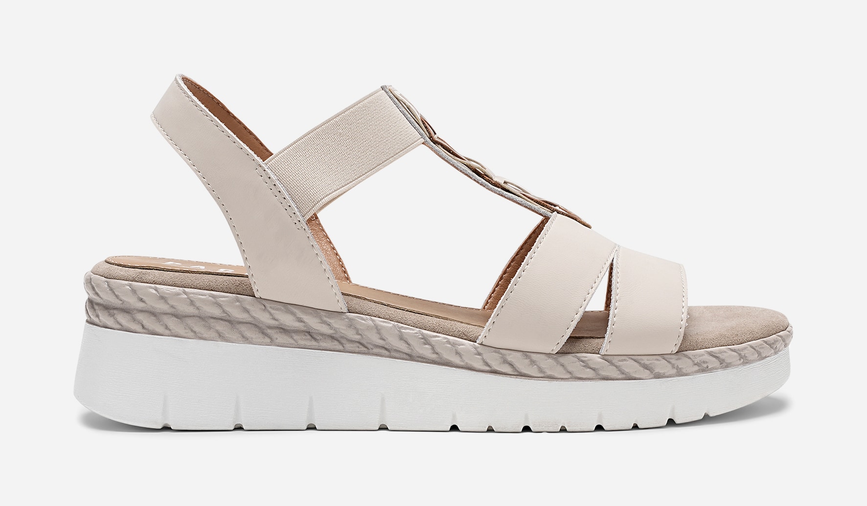 PACE, Sandaler med remmar Beigea
