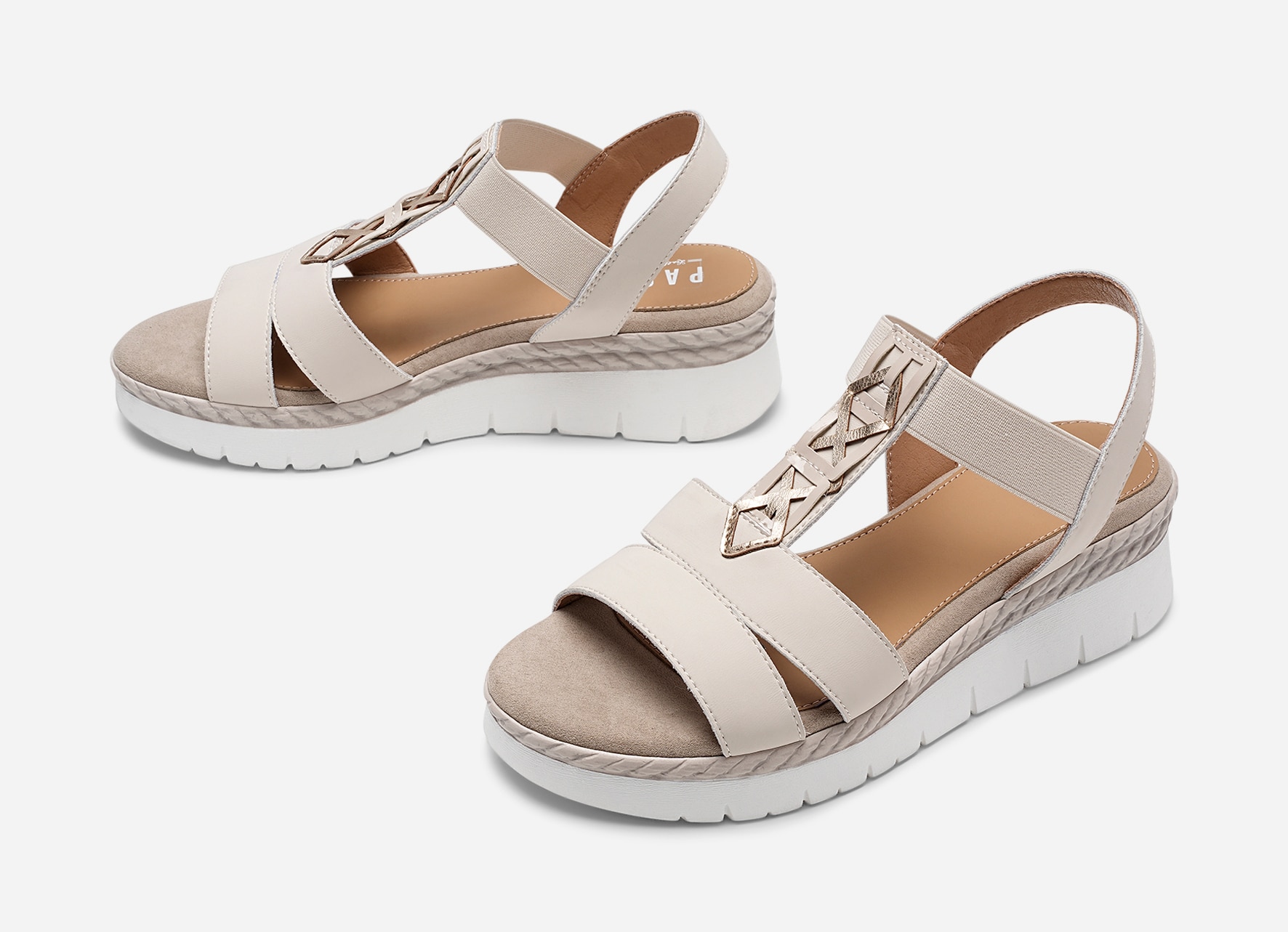 PACE, Sandaler med remmar Beigea