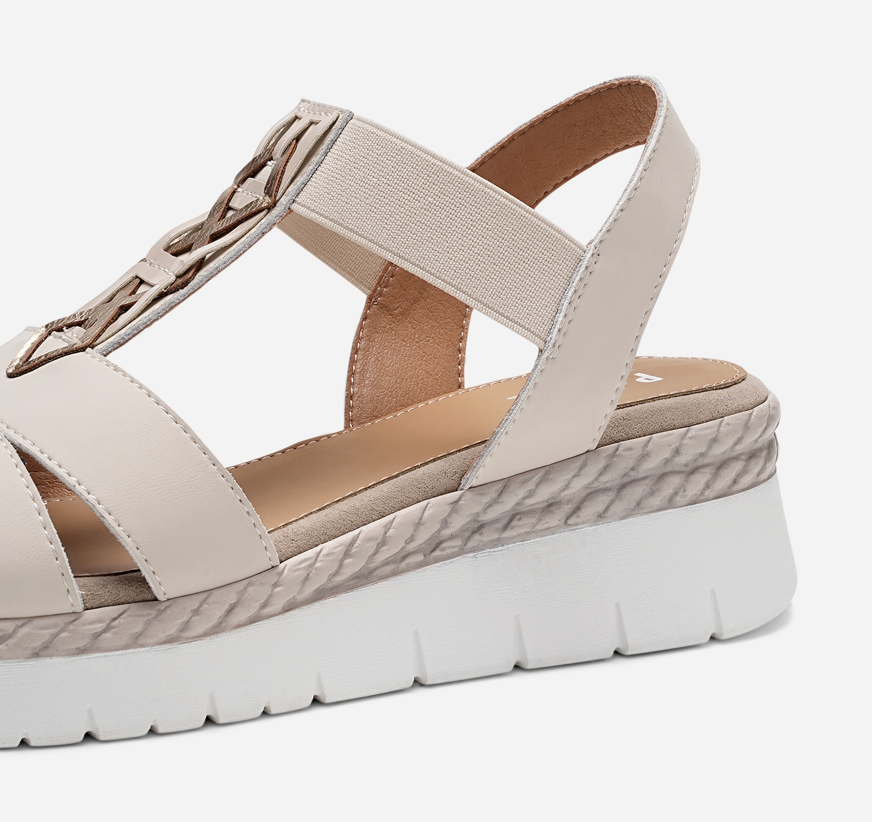 PACE, Sandaler med remmar Beigea