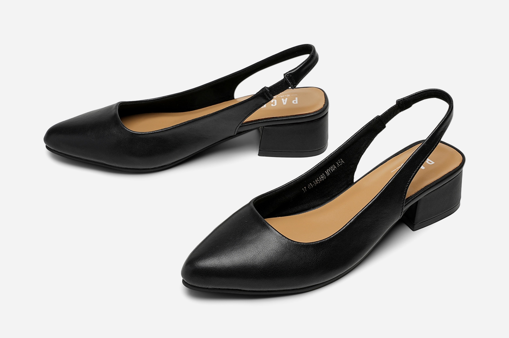 PACE, Pumps med slingback Svarta