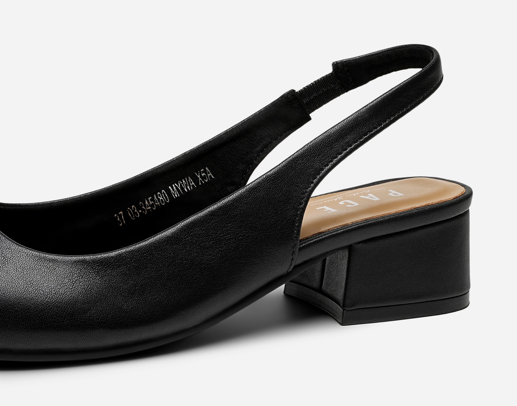 PACE, Pumps med slingback Svarta