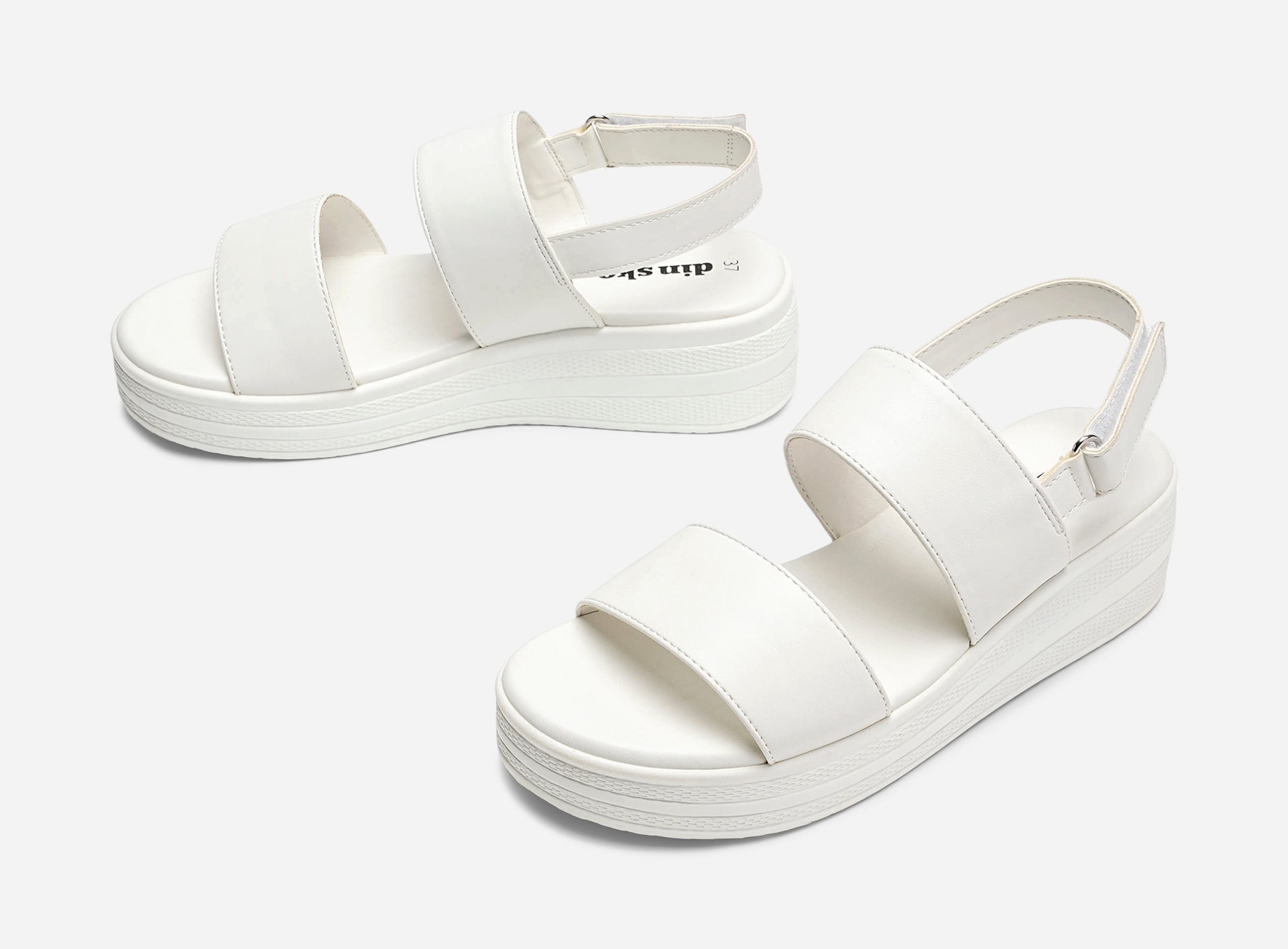 DINSKO, Sandaler med remmar Vita