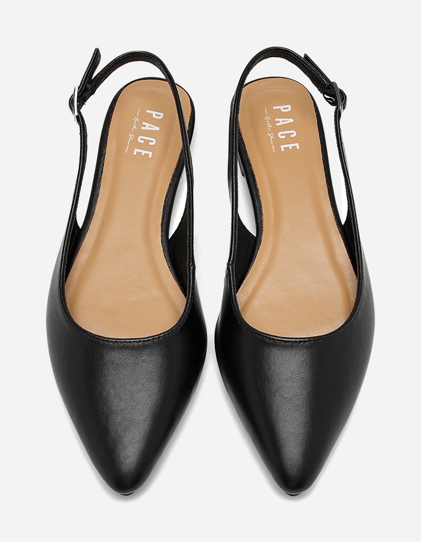 PACE, Ballerinaskor med slingback Svarta