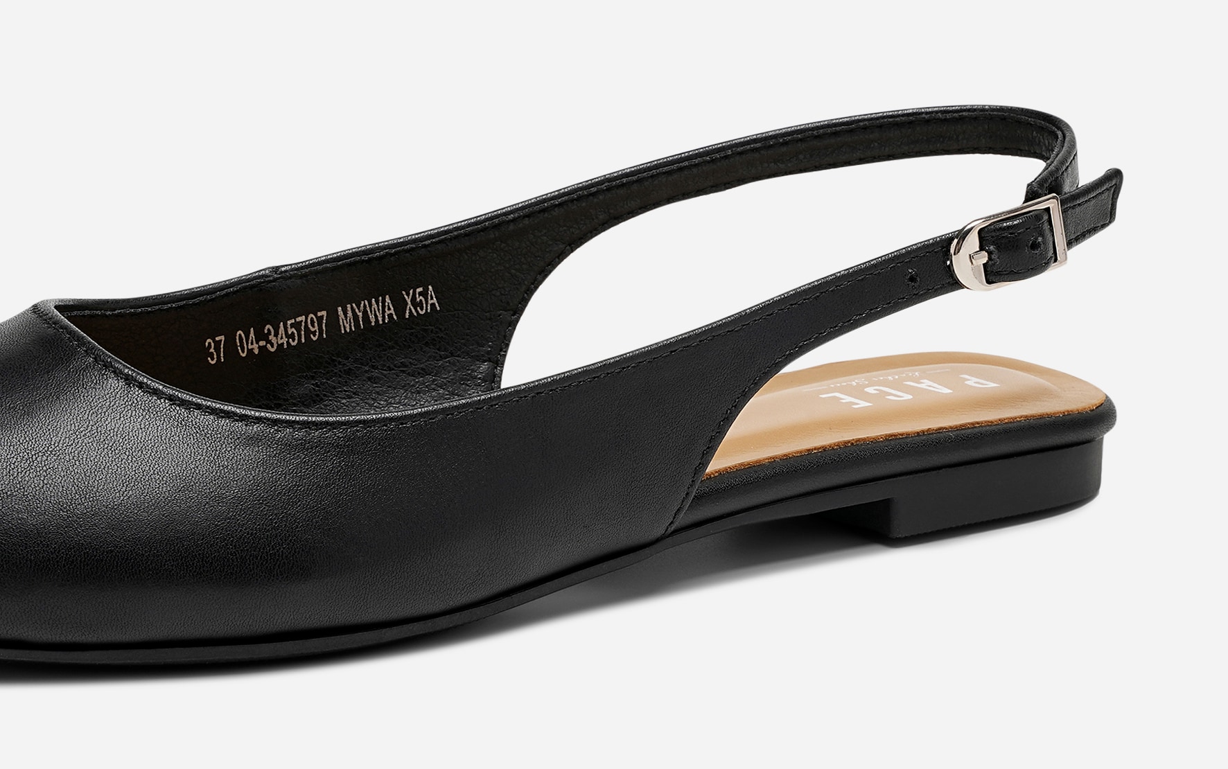 PACE, Ballerinaskor med slingback Svarta