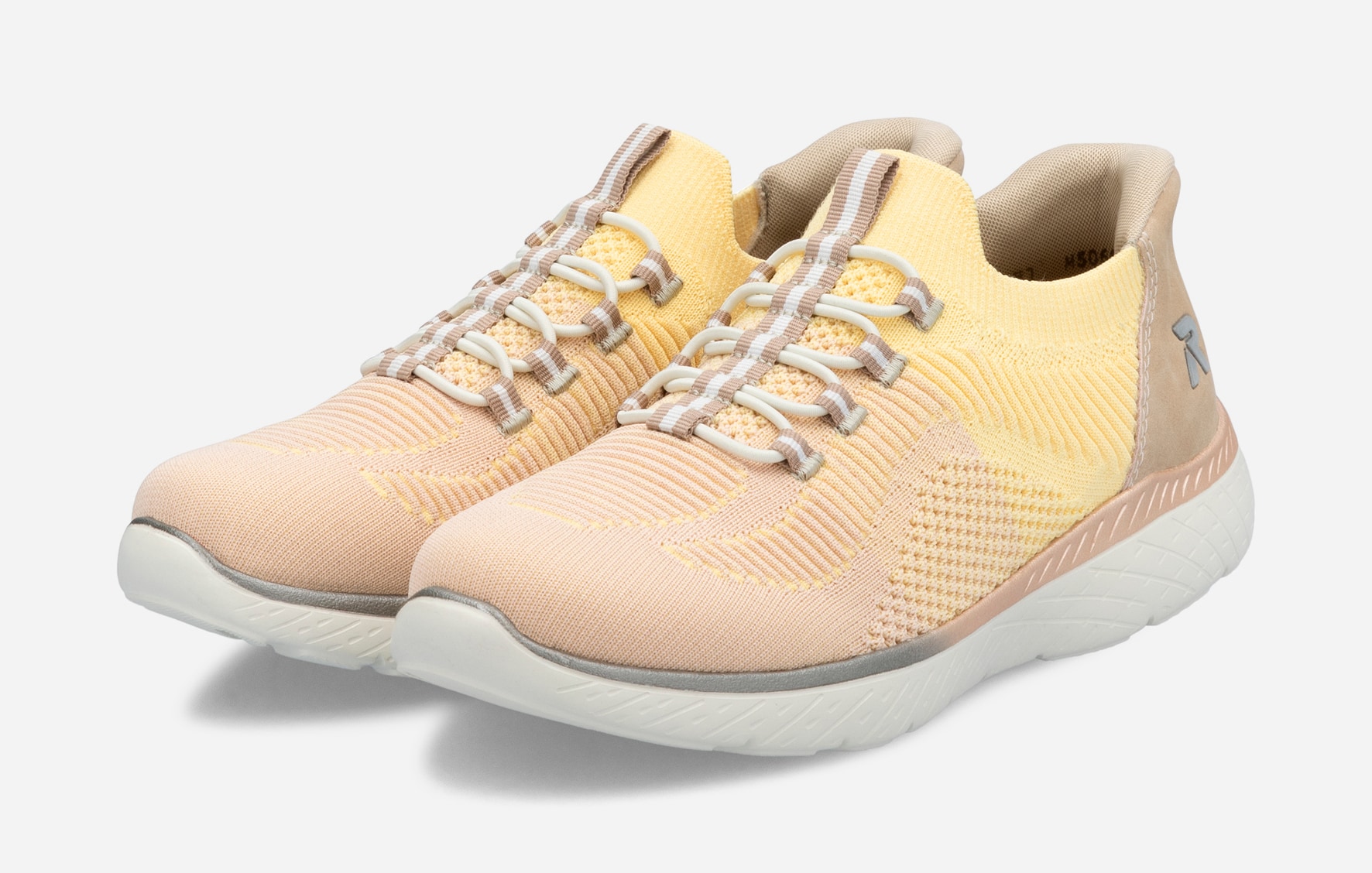 RIEKER, Sock sneakers Gula