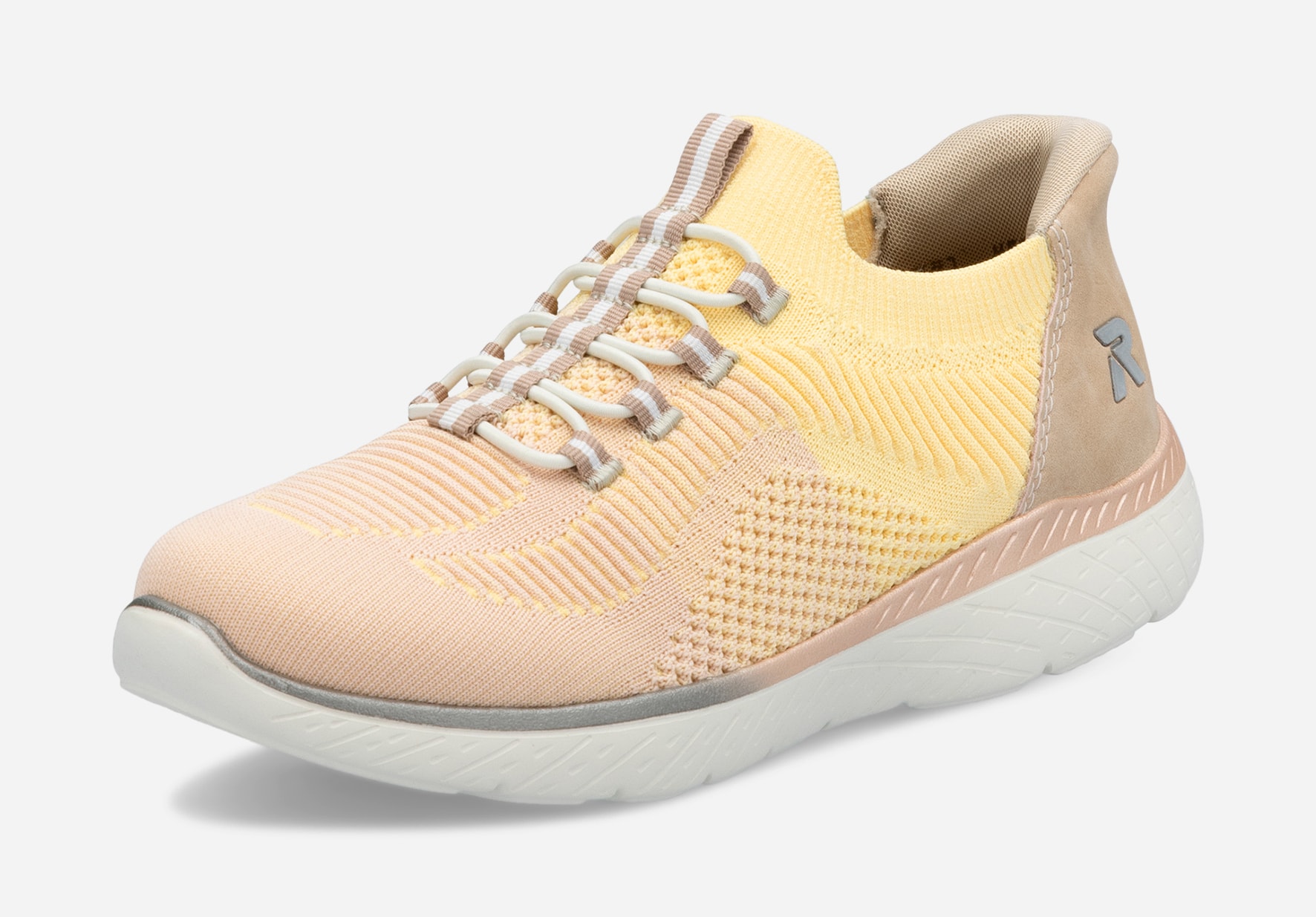 RIEKER, Sock sneakers Gula