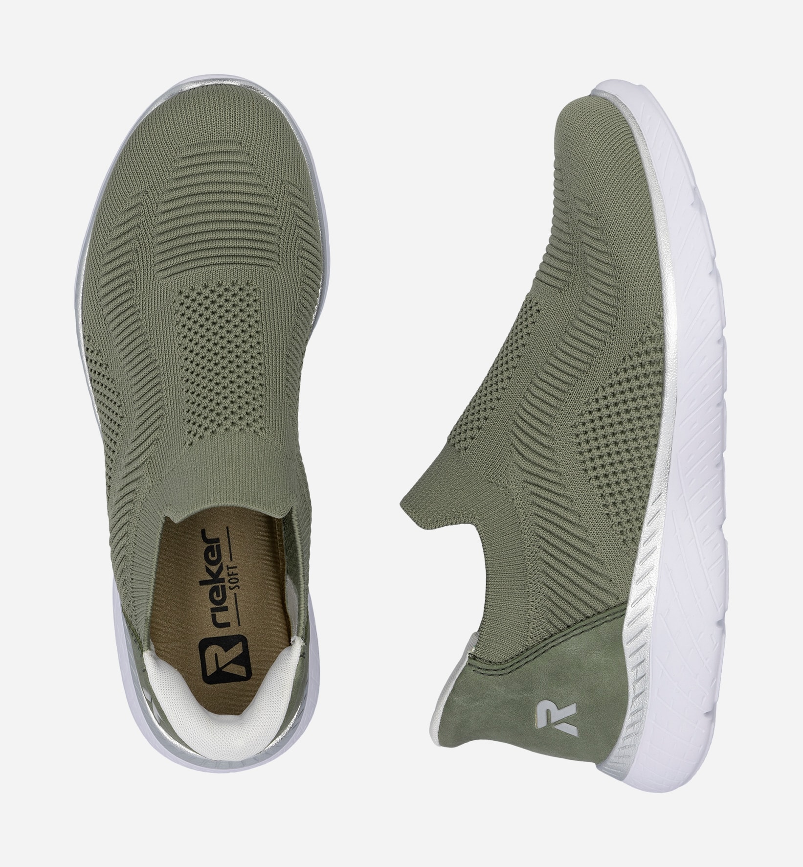 RIEKER, Sock sneakers Gröna