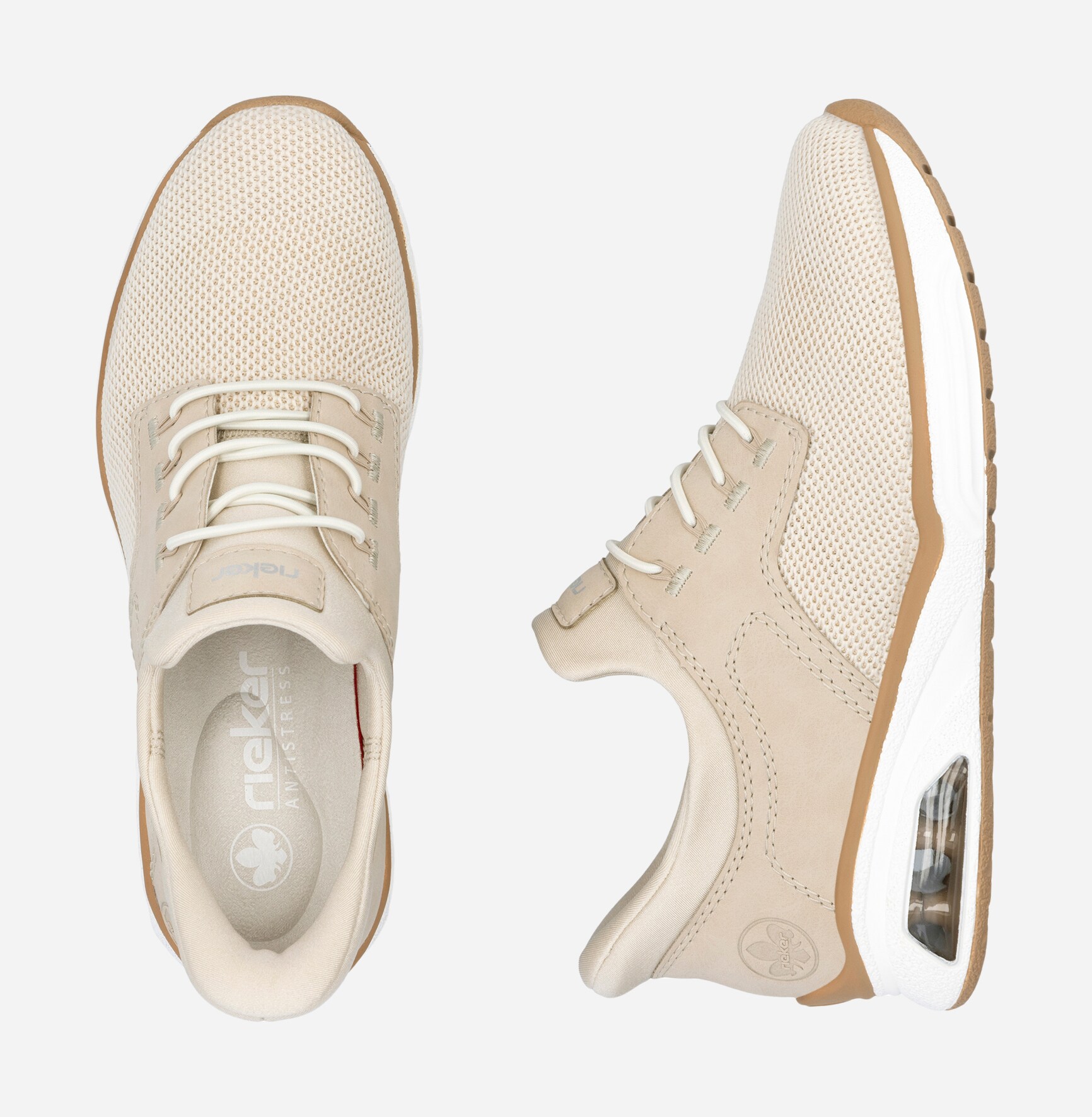 RIEKER, Sock sneakers Beigea
