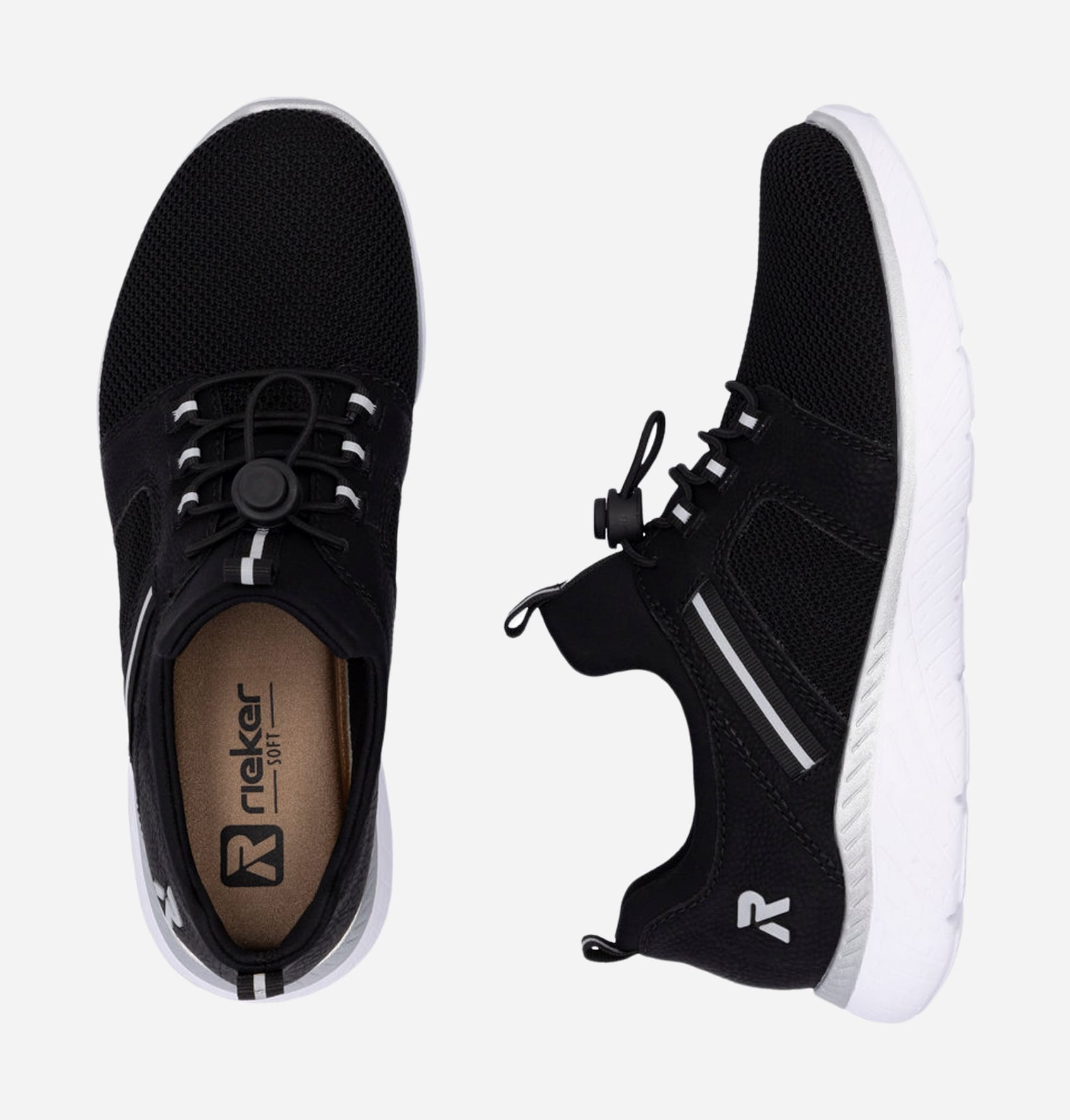 RIEKER, Sock sneakers Svarta