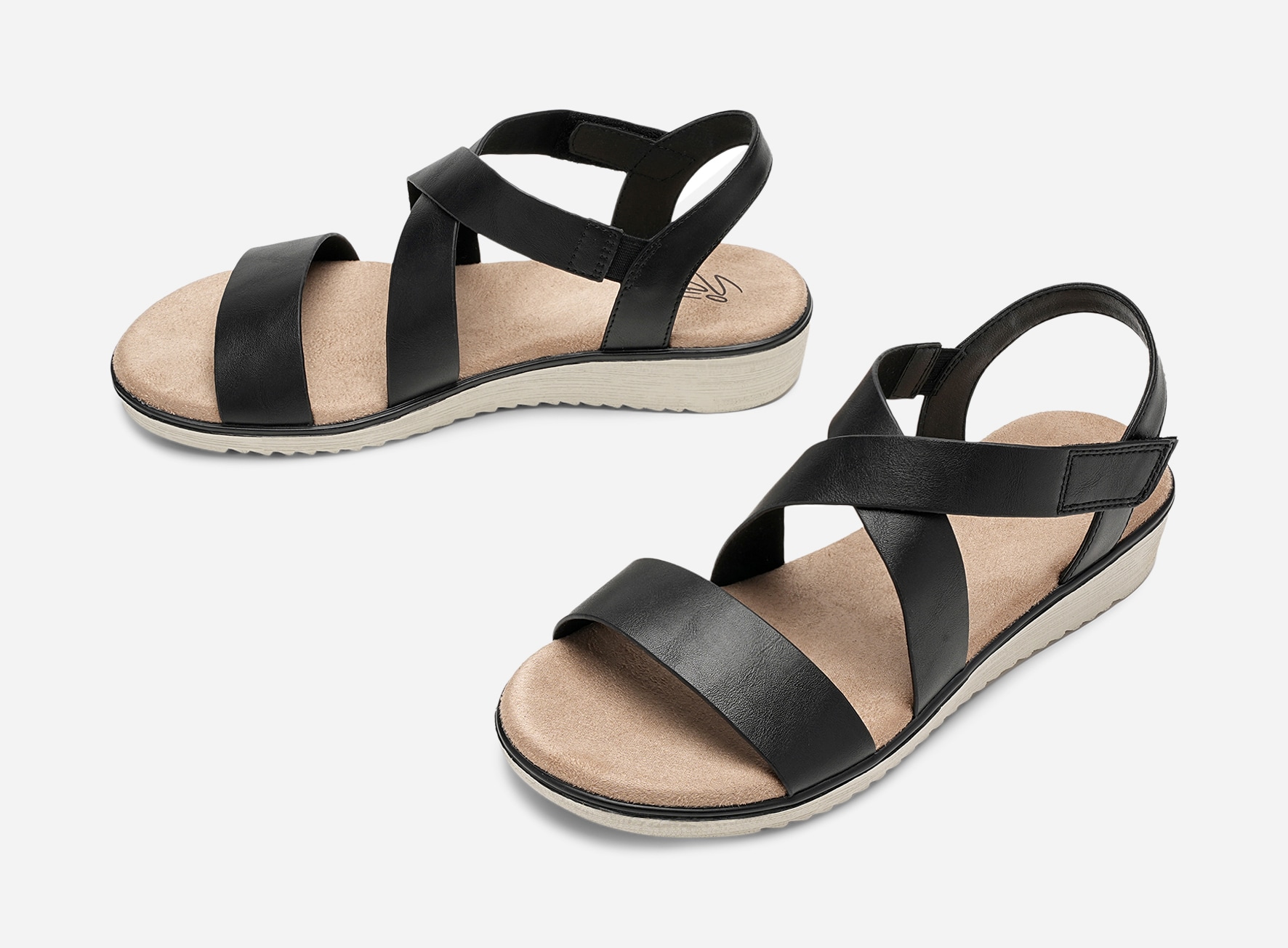 SO ALL, Sandaler med remmar Svarta